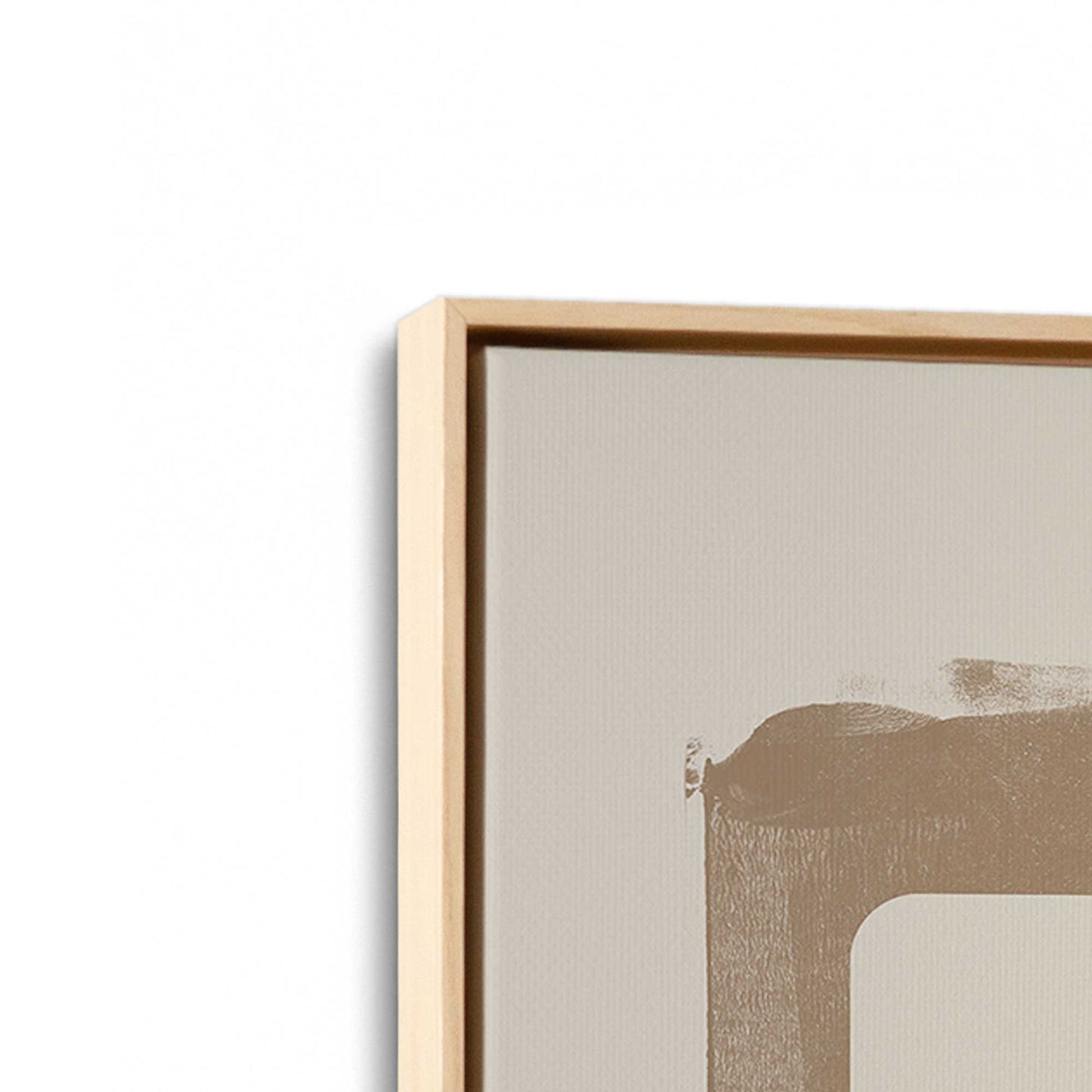 [Color:American Maple], Picture of art in a American Maple frame at an angle