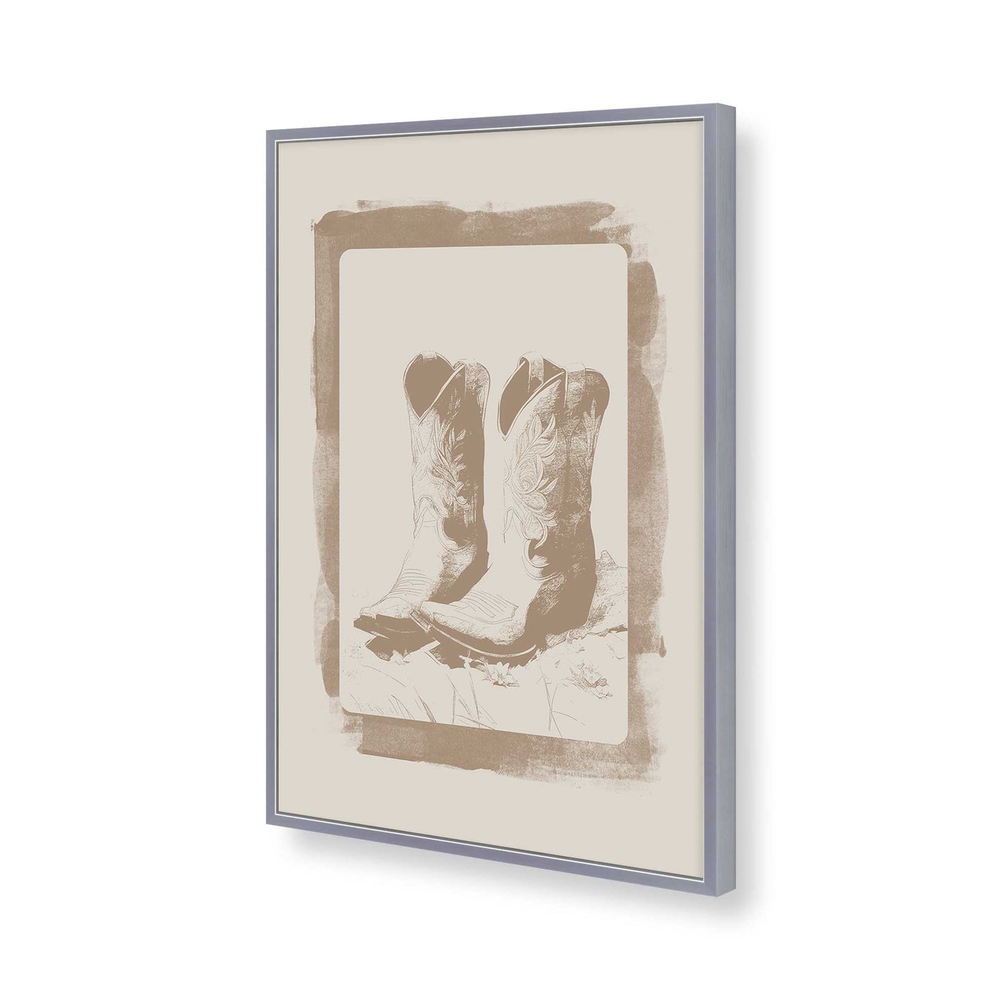 [Color:Polished Chrome], Picture of art in a Polished Chrome frame of the corner