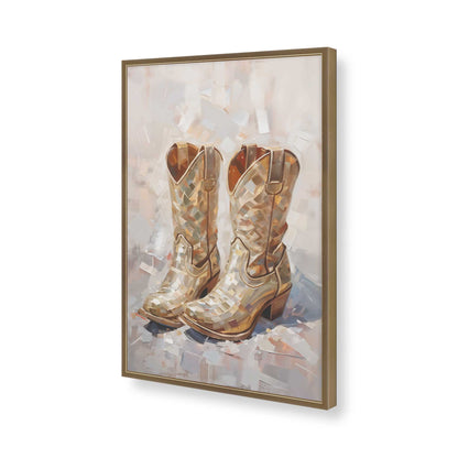 [Color:Brushed Gold], Picture of art in a Brushed Gold frame of the corner