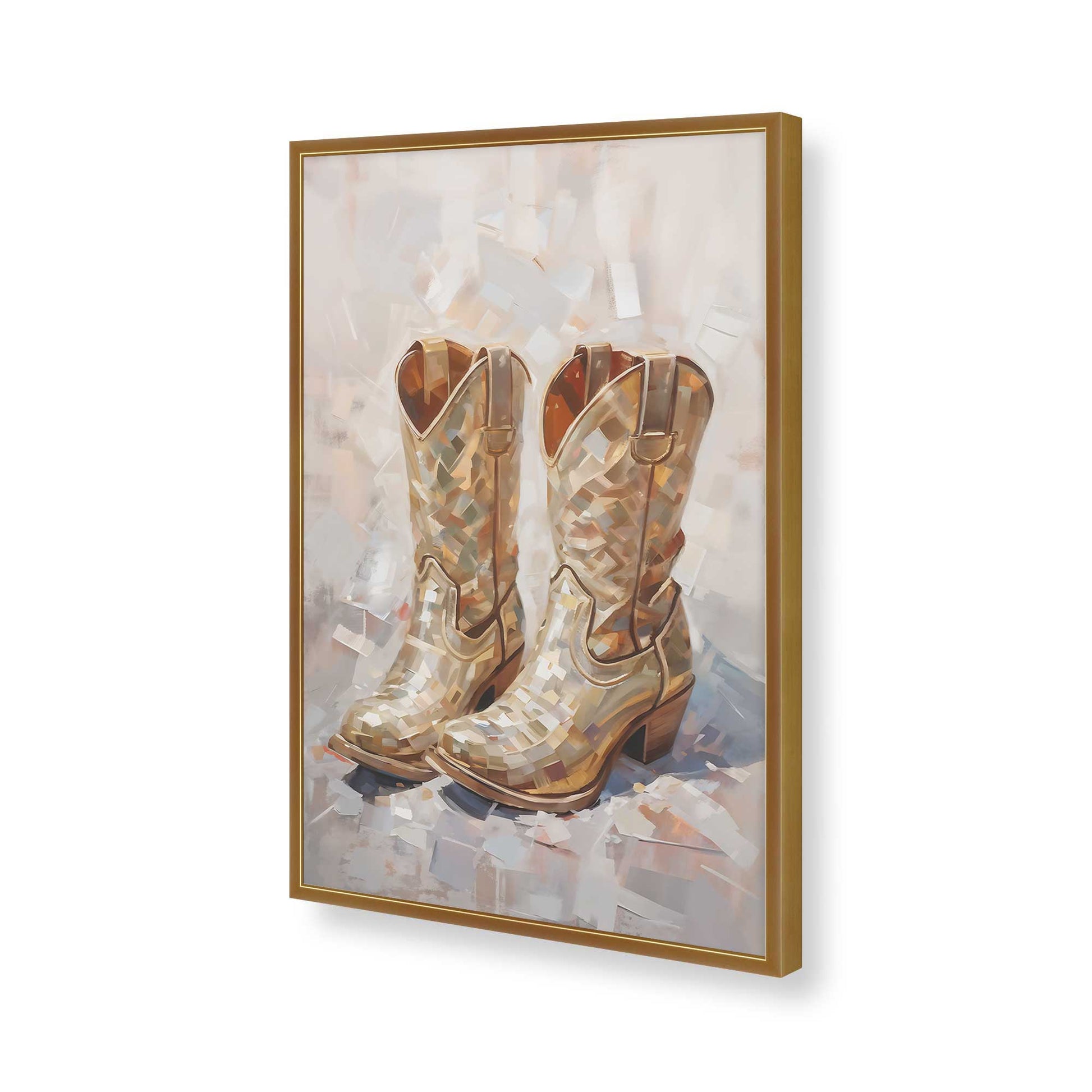 [Color:Polished Gold], Picture of art in a Polished Gold frame of the corner