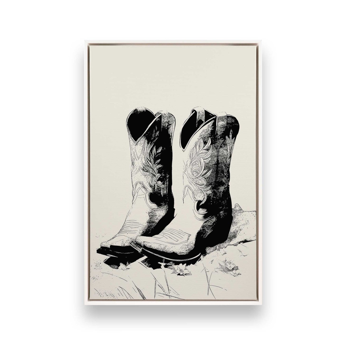 [Color:Opaque White], Picture of art in a White frame