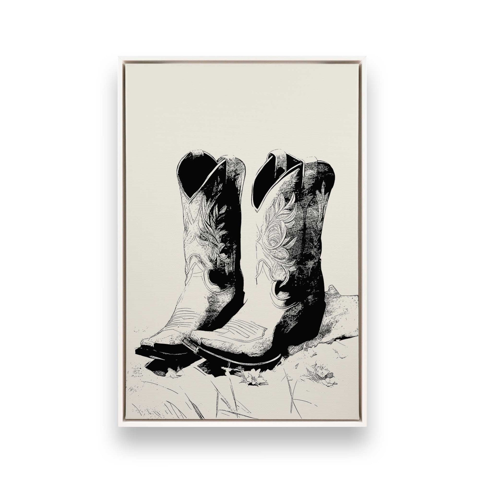 [Color:Opaque White], Picture of art in a White frame