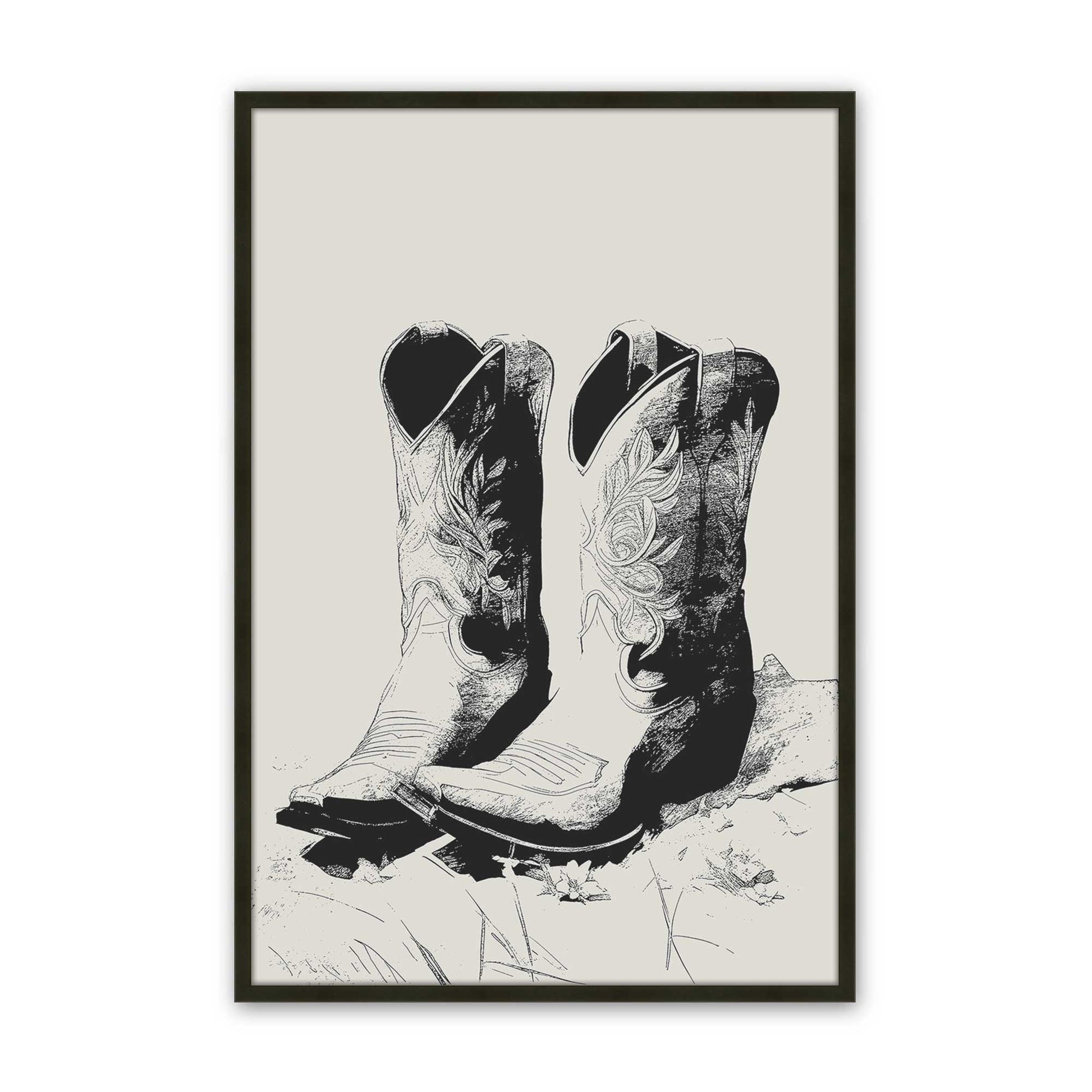 [Color:Satin Black], Picture of art in a Satin Black frame