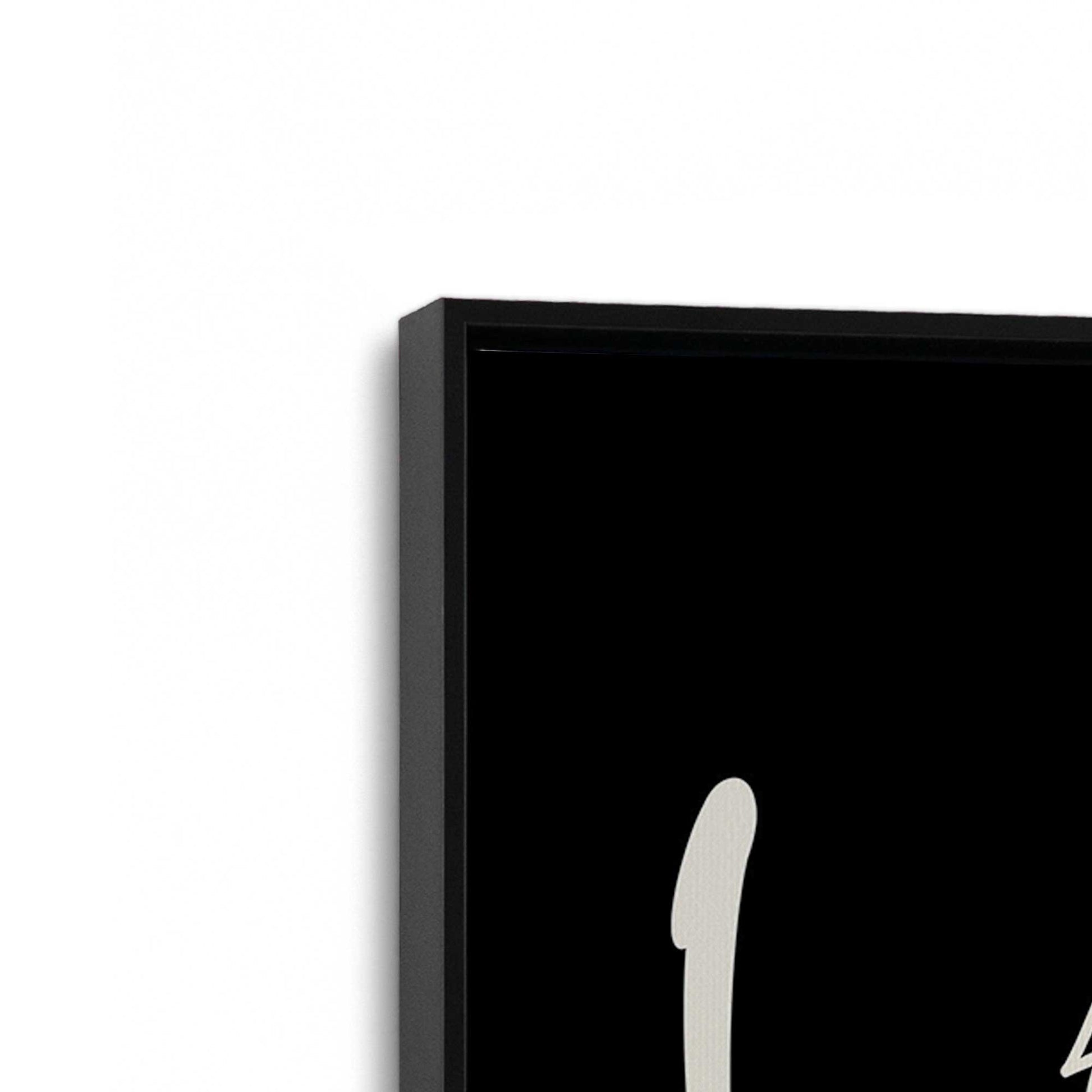 [Color:Satin Black], Picture of art in a Satin Black frame at an angle