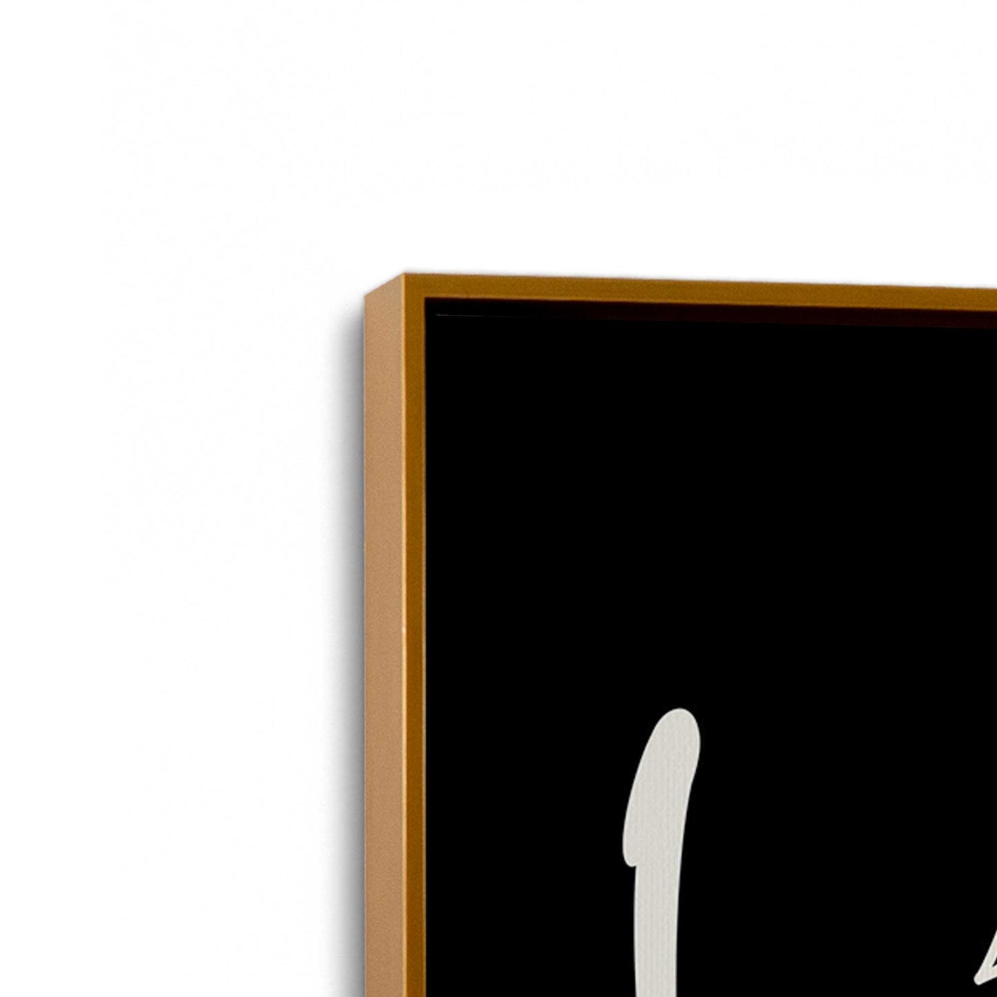 [Color:Polished Gold], Picture of art in a Polished Gold frame at an angle