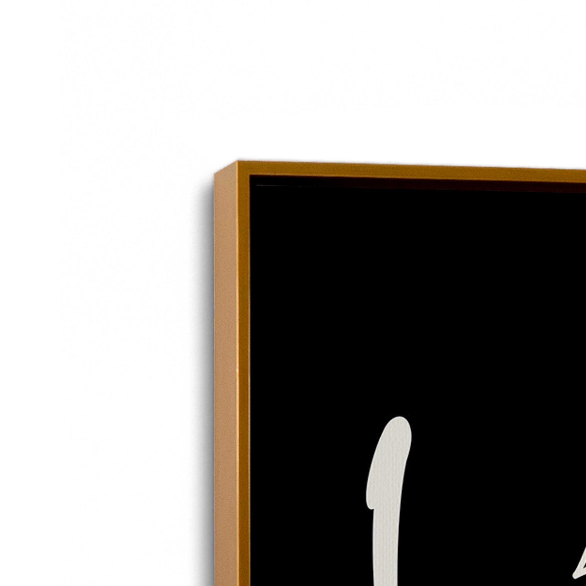 [Color:Polished Gold], Picture of art in a Polished Gold frame at an angle