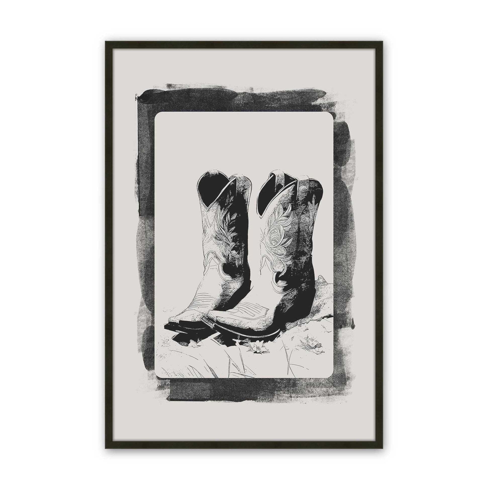 [Color:Satin Black], Picture of art in a Satin Black frame