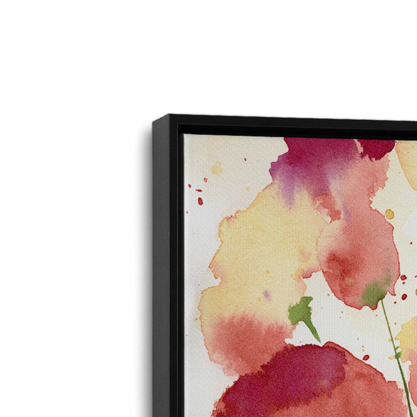 [Color:Satin Black], Picture of art in a Satin Black frame at an angle