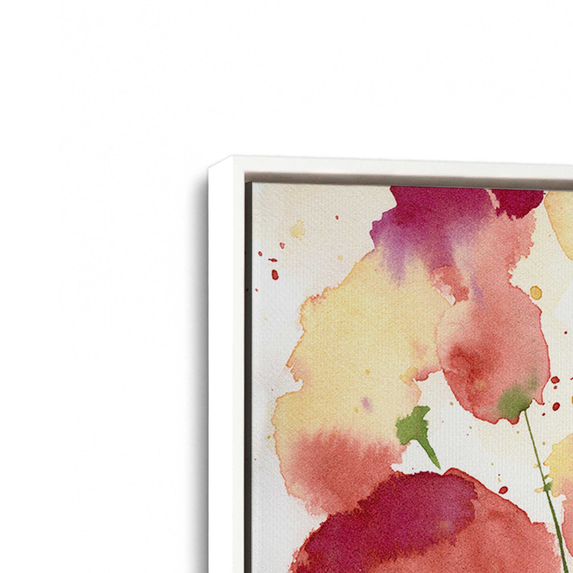 [Color:Opaque White], Picture of art in a White frame at an angle