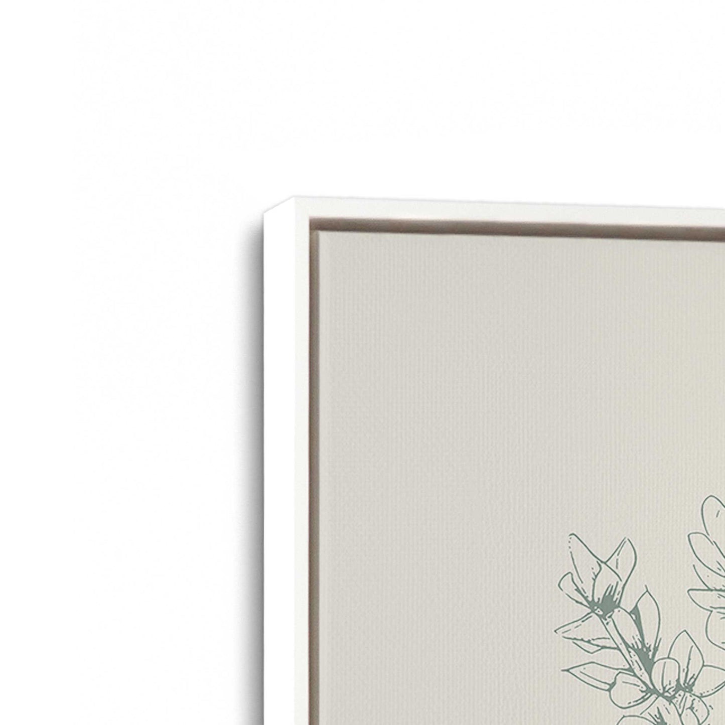 [Color:Opaque White], Picture of art in a White frame at an angle