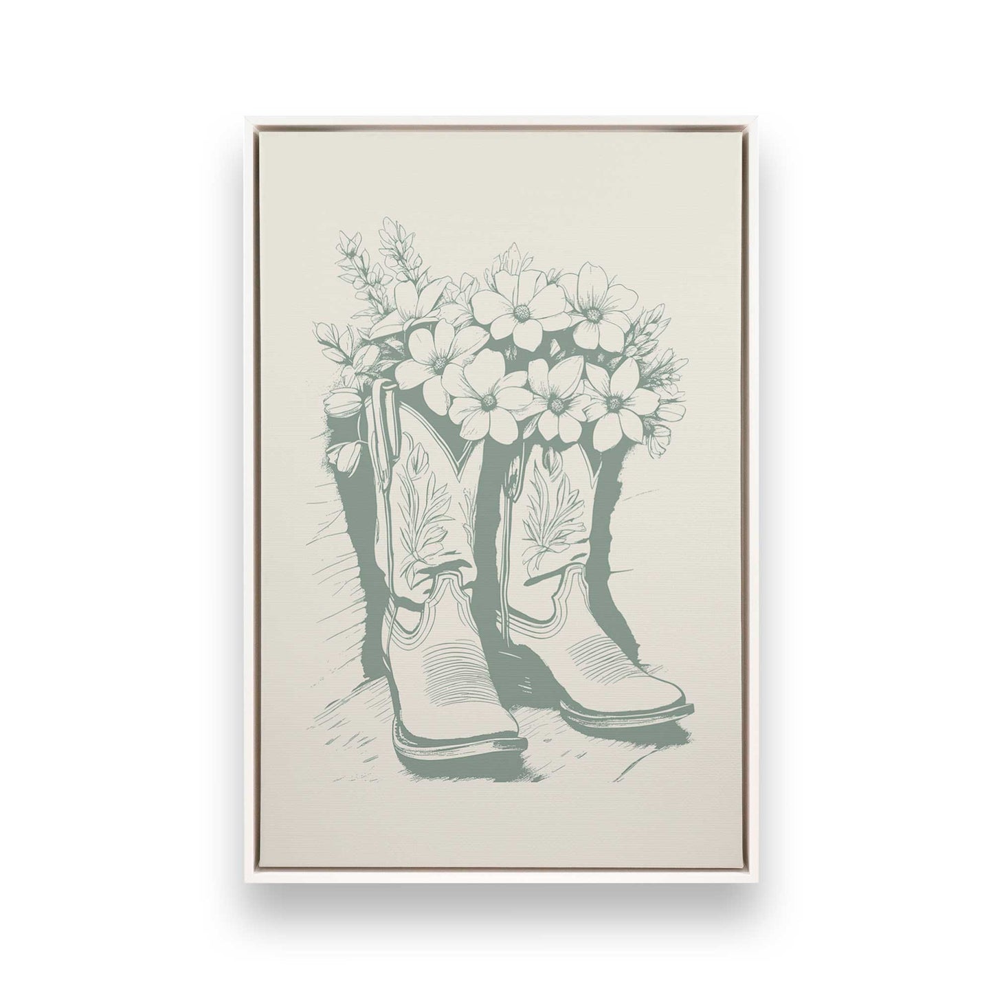 [Color:Opaque White], Picture of art in a White frame