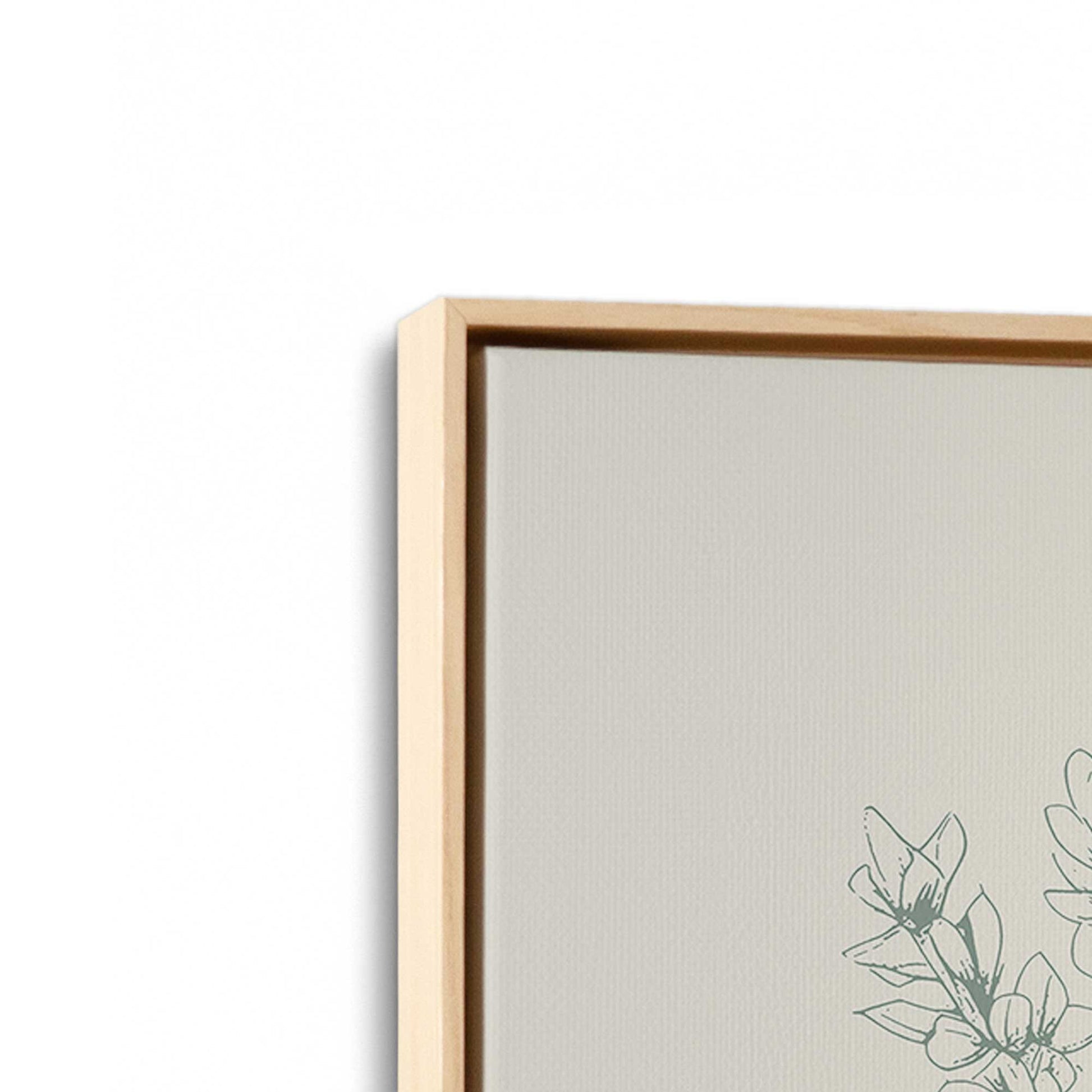 [Color:American Maple], Picture of art in a American Maple frame at an angle