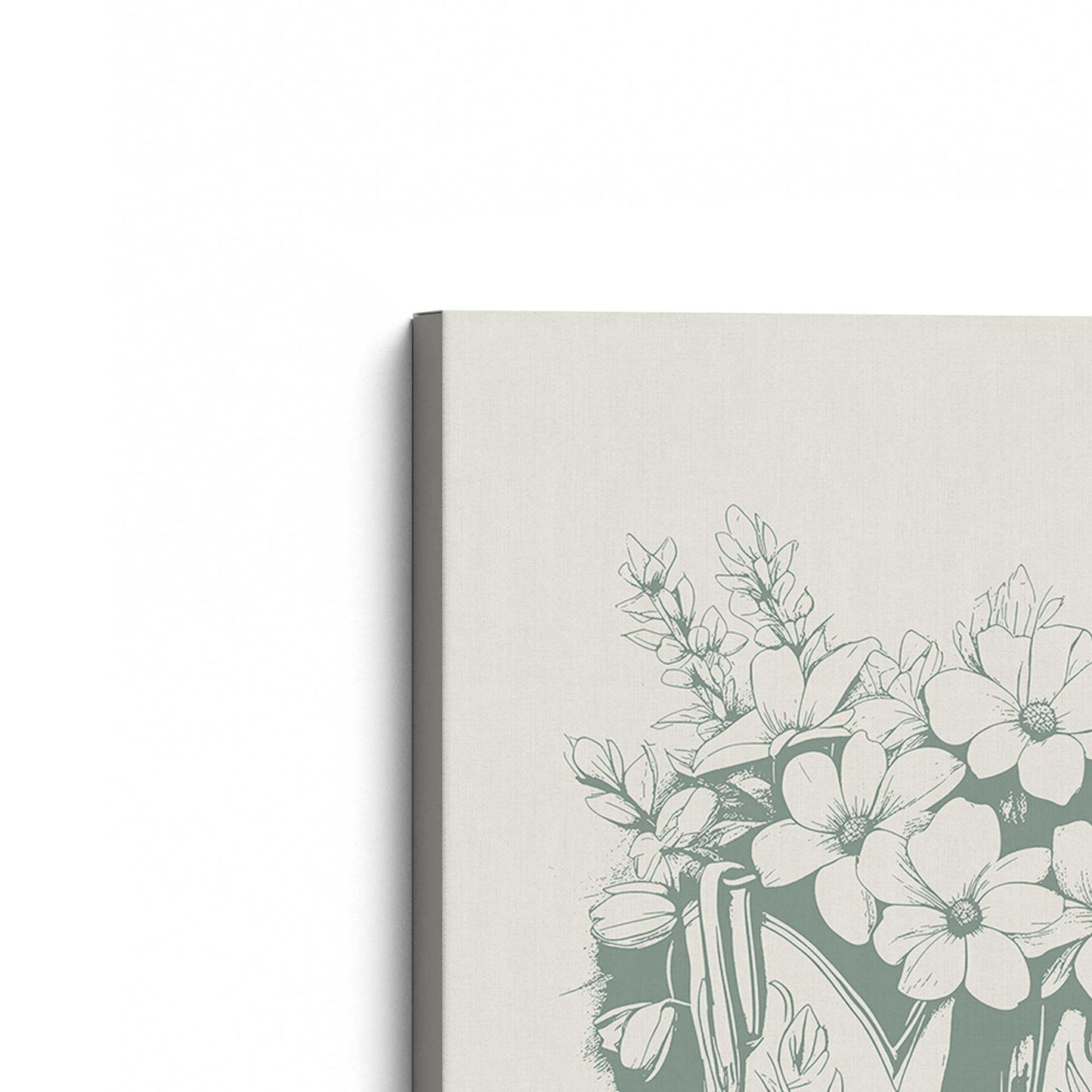 [Color:Stretched Canvas], Picture of the corner of the art