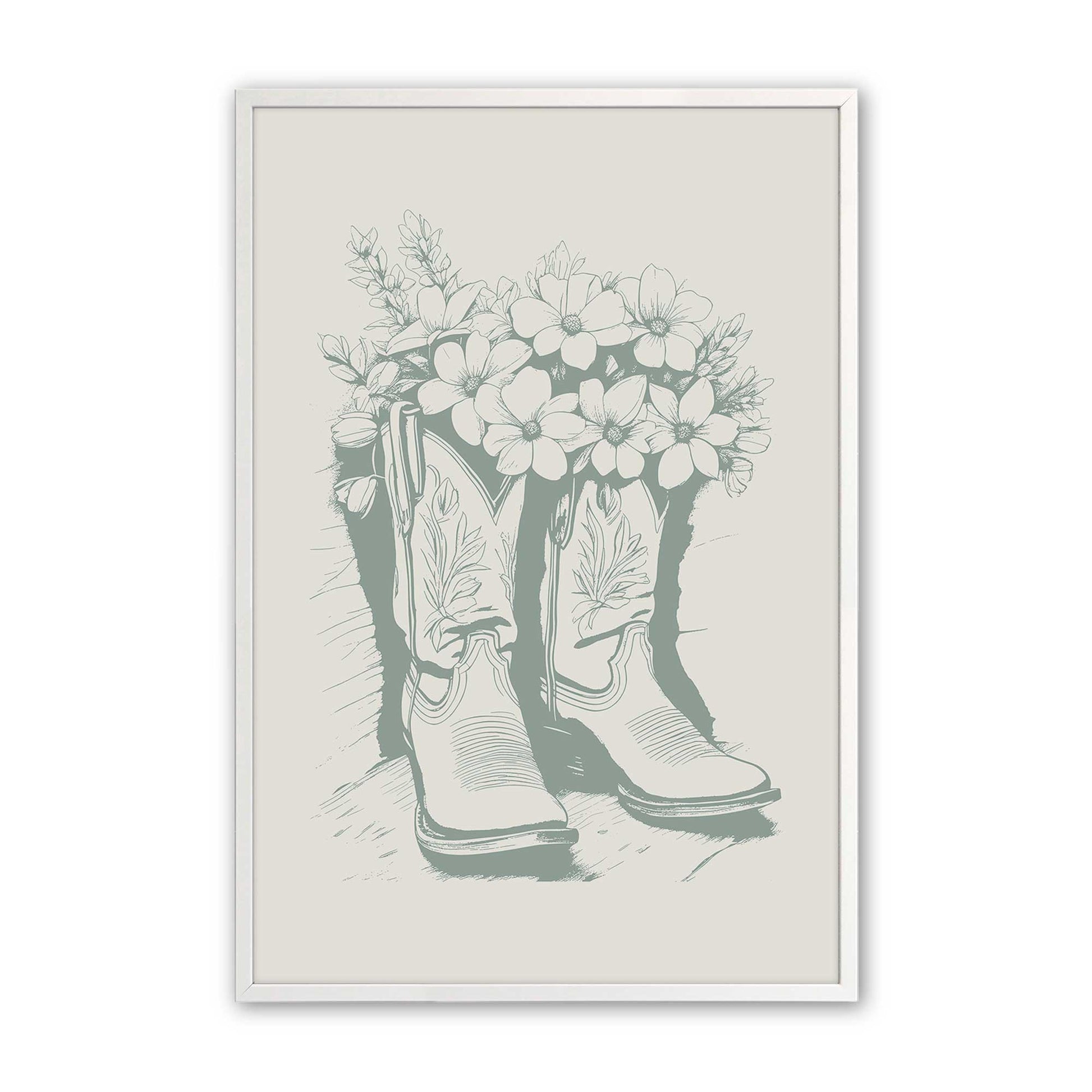 [Color:Opaque White], Picture of art in a Opaque White frame