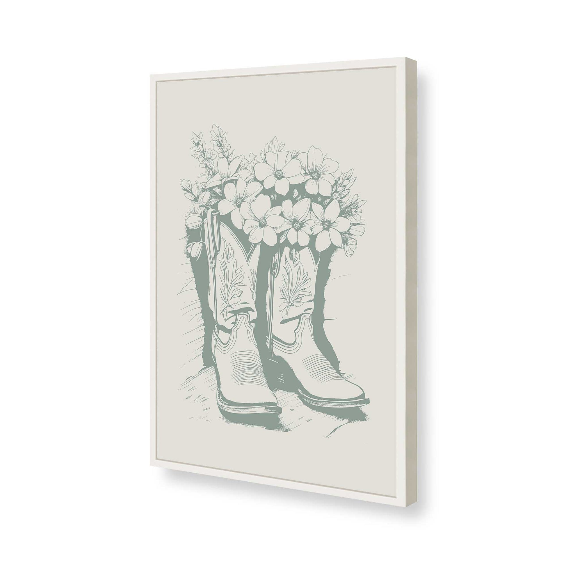 [Color:Opaque White], Picture of art in a Opaque White frame of the corner