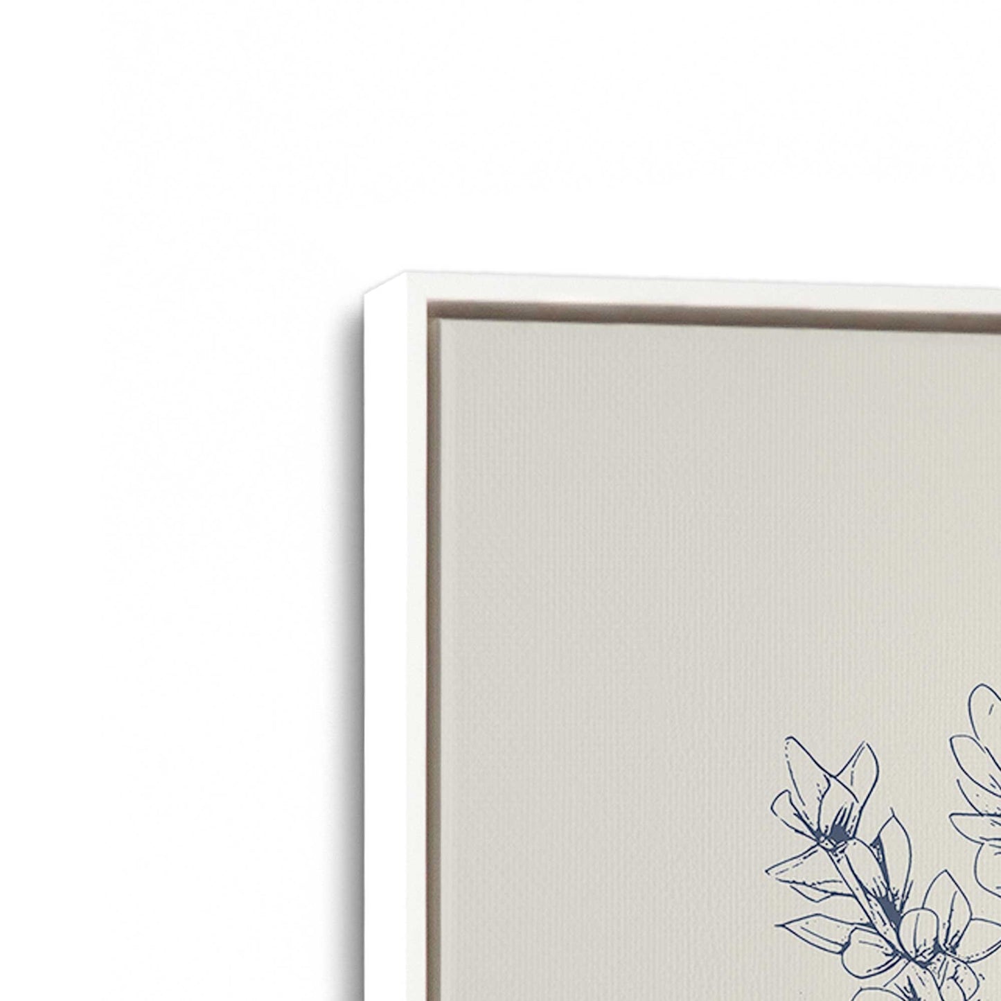 [Color:Opaque White], Picture of art in a White frame at an angle