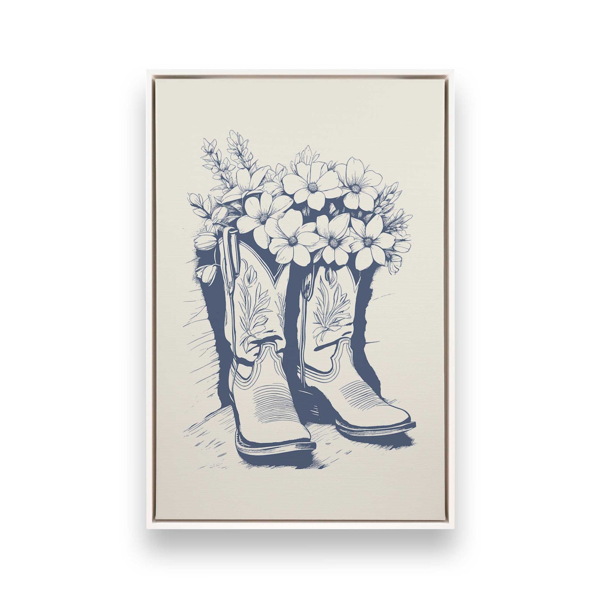 [Color:Opaque White], Picture of art in a White frame