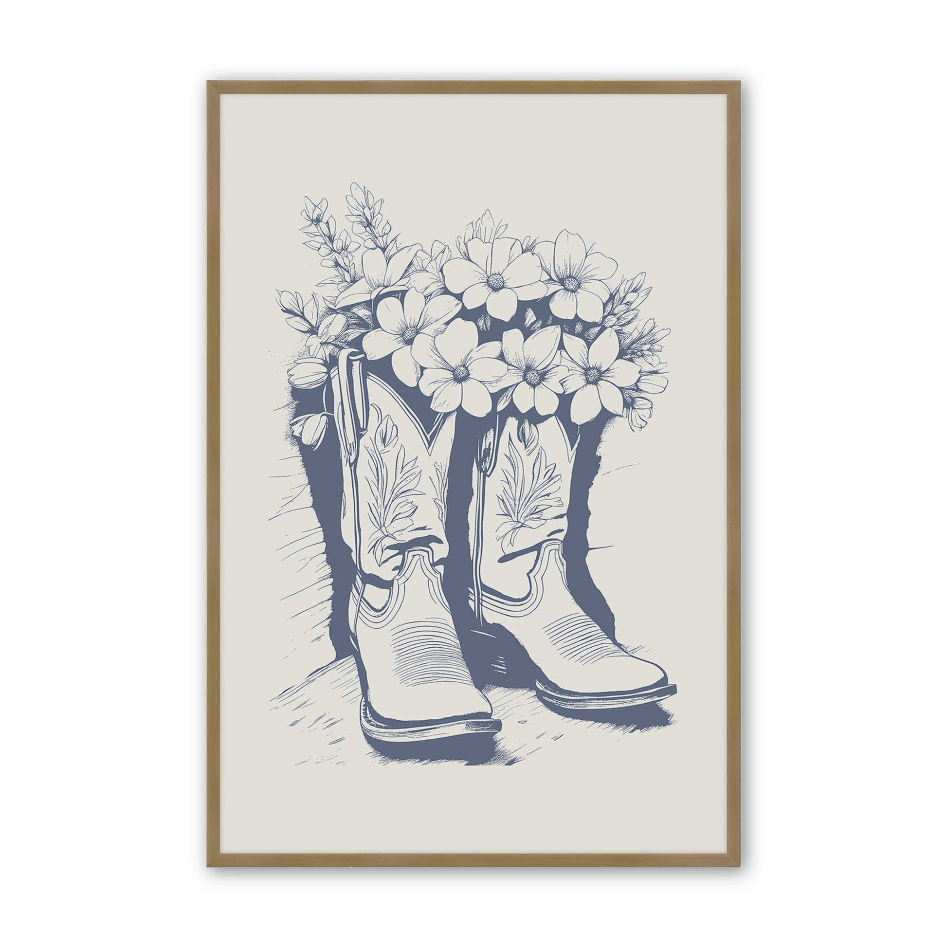 [Color:Brushed Gold], Picture of art in a Brushed Gold frame