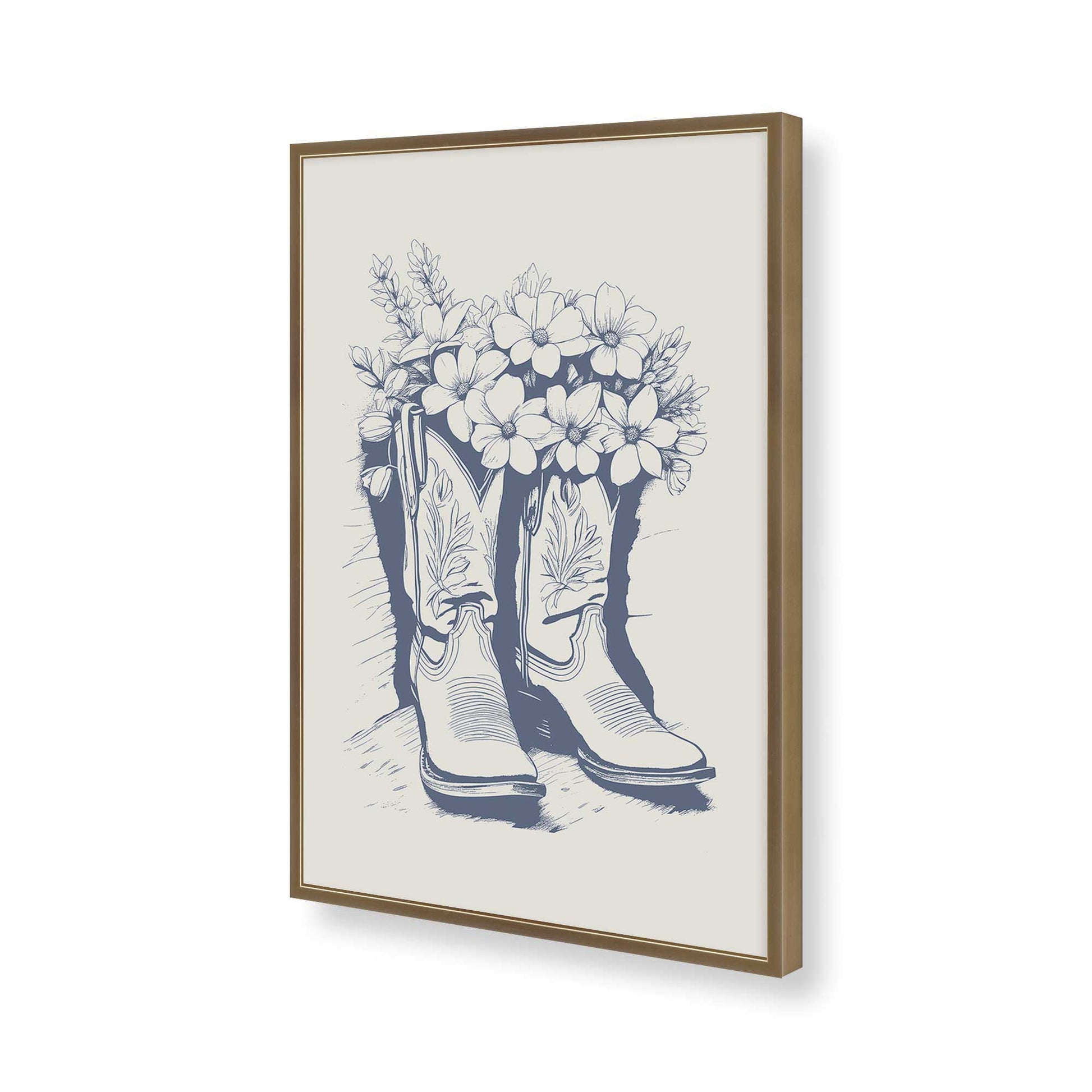 [Color:Brushed Gold], Picture of art in a Brushed Gold frame of the corner