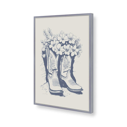[Color:Polished Chrome], Picture of art in a Polished Chrome frame of the corner