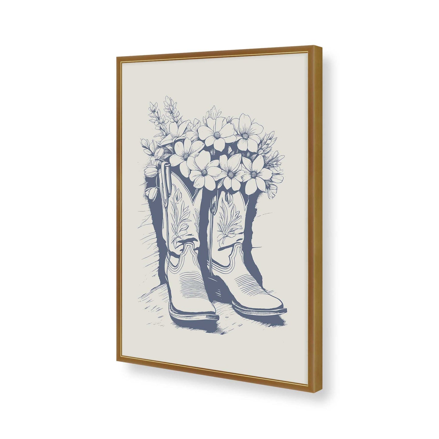 [Color:Polished Gold], Picture of art in a Polished Gold frame of the corner