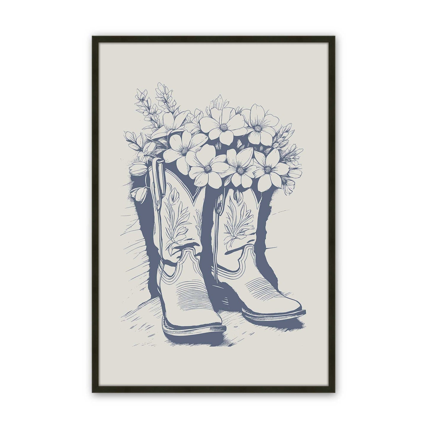 [Color:Satin Black], Picture of art in a Satin Black frame