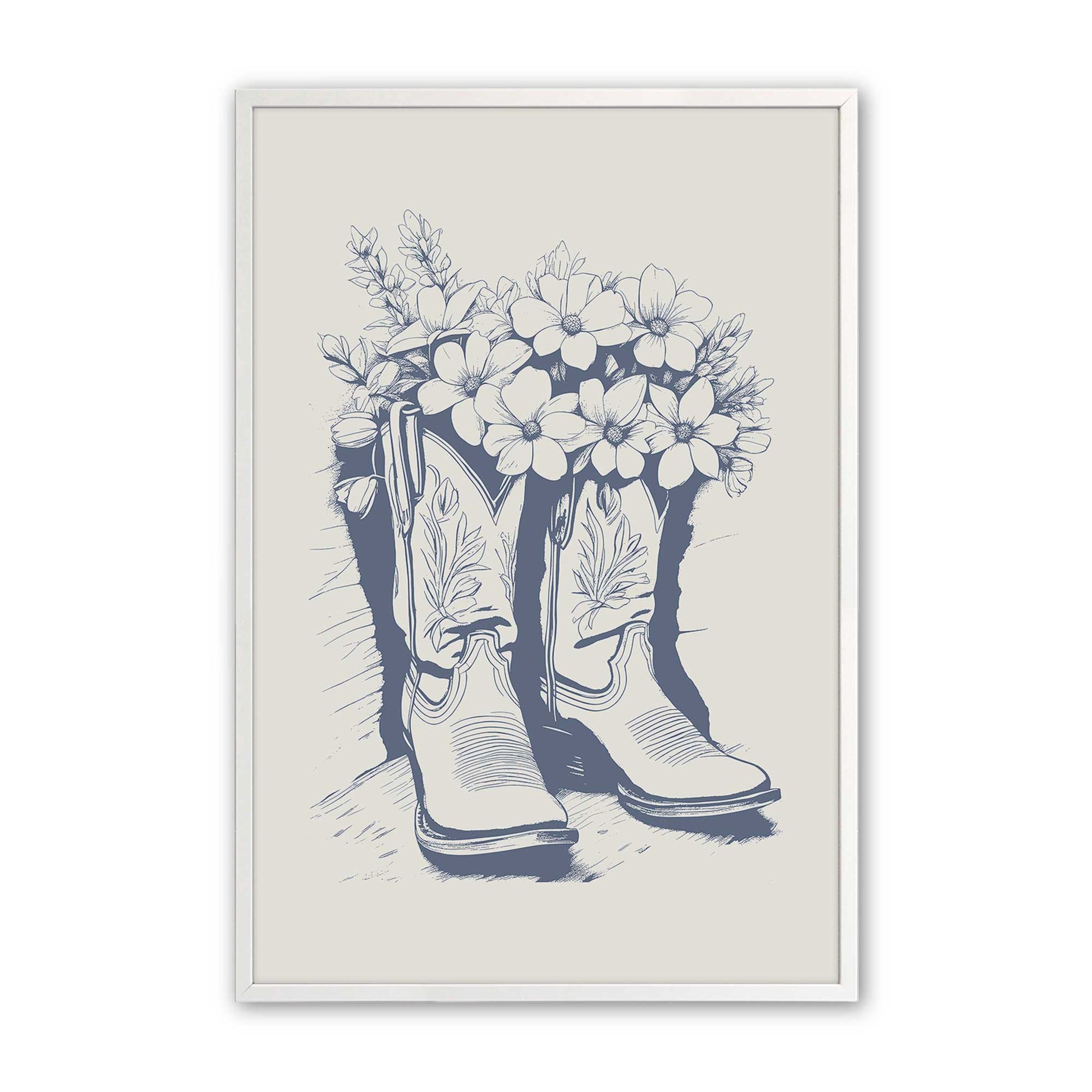 [Color:Opaque White], Picture of art in a Opaque White frame