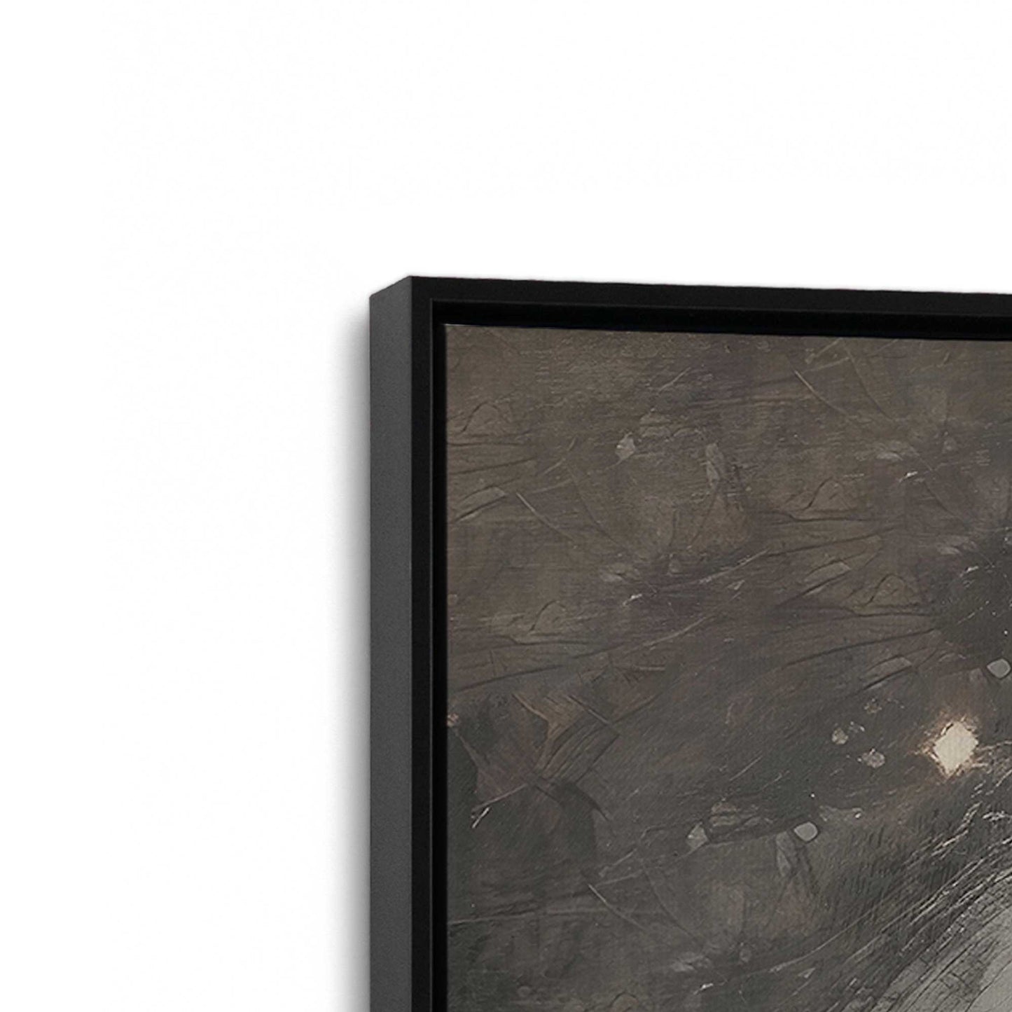[Color:Satin Black], Picture of art in a Satin Black frame at an angle