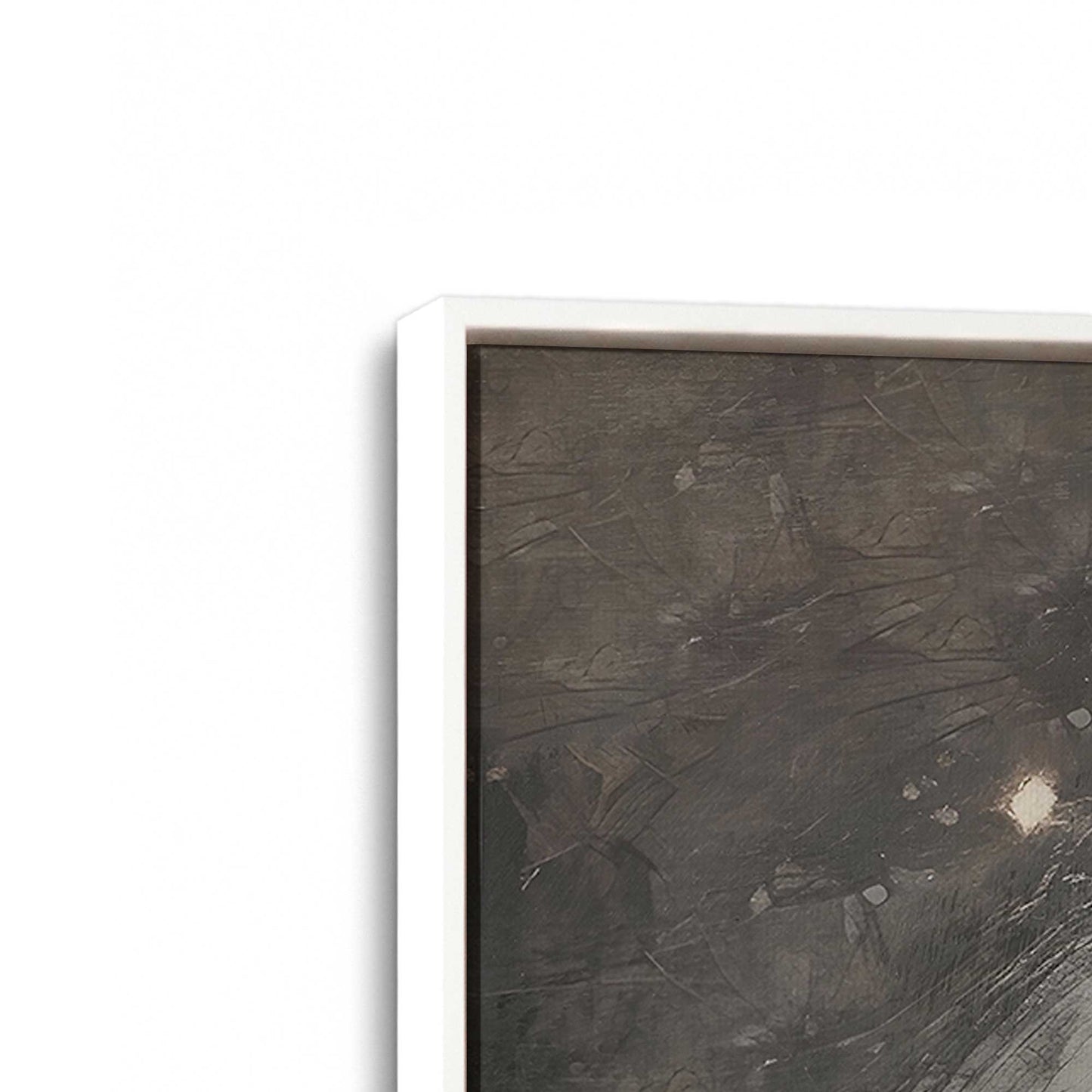 [Color:Opaque White], Picture of art in a White frame at an angle