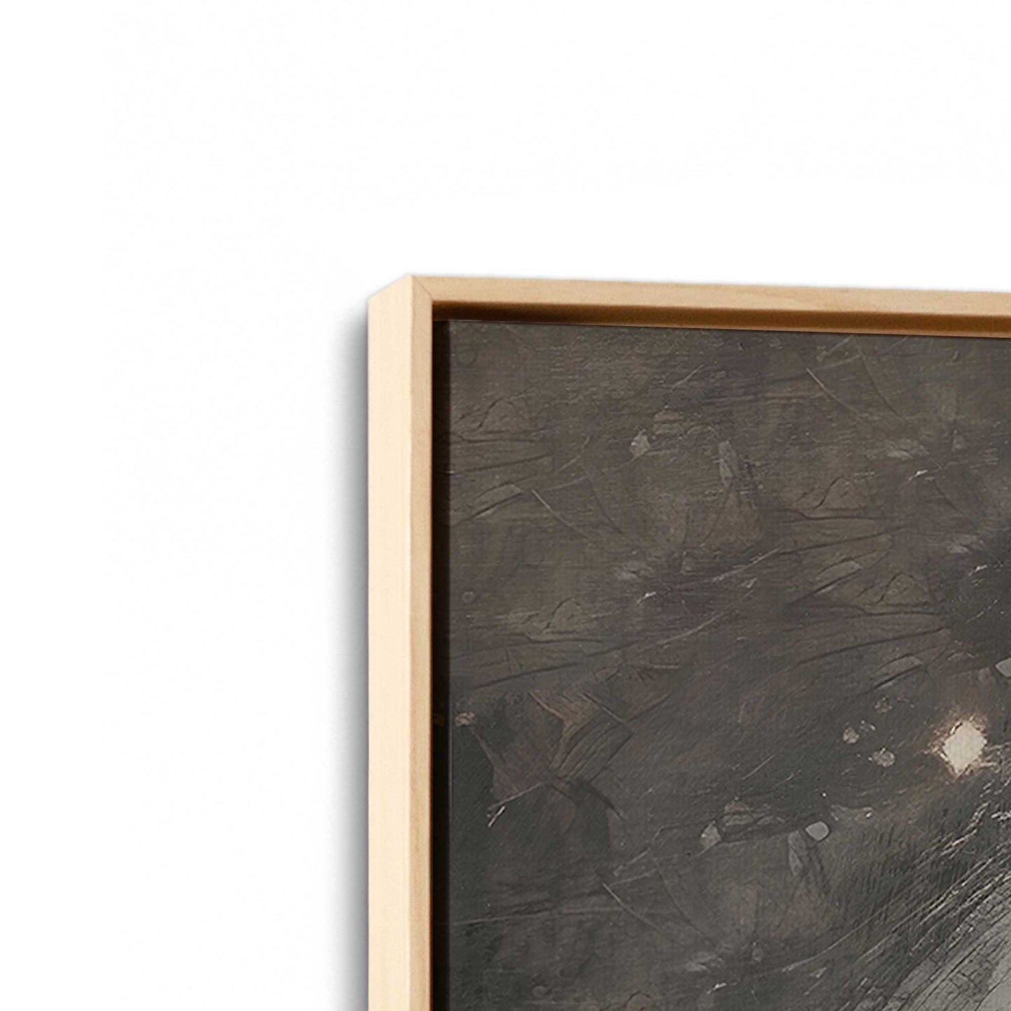 [Color:American Maple], Picture of art in a American Maple frame at an angle