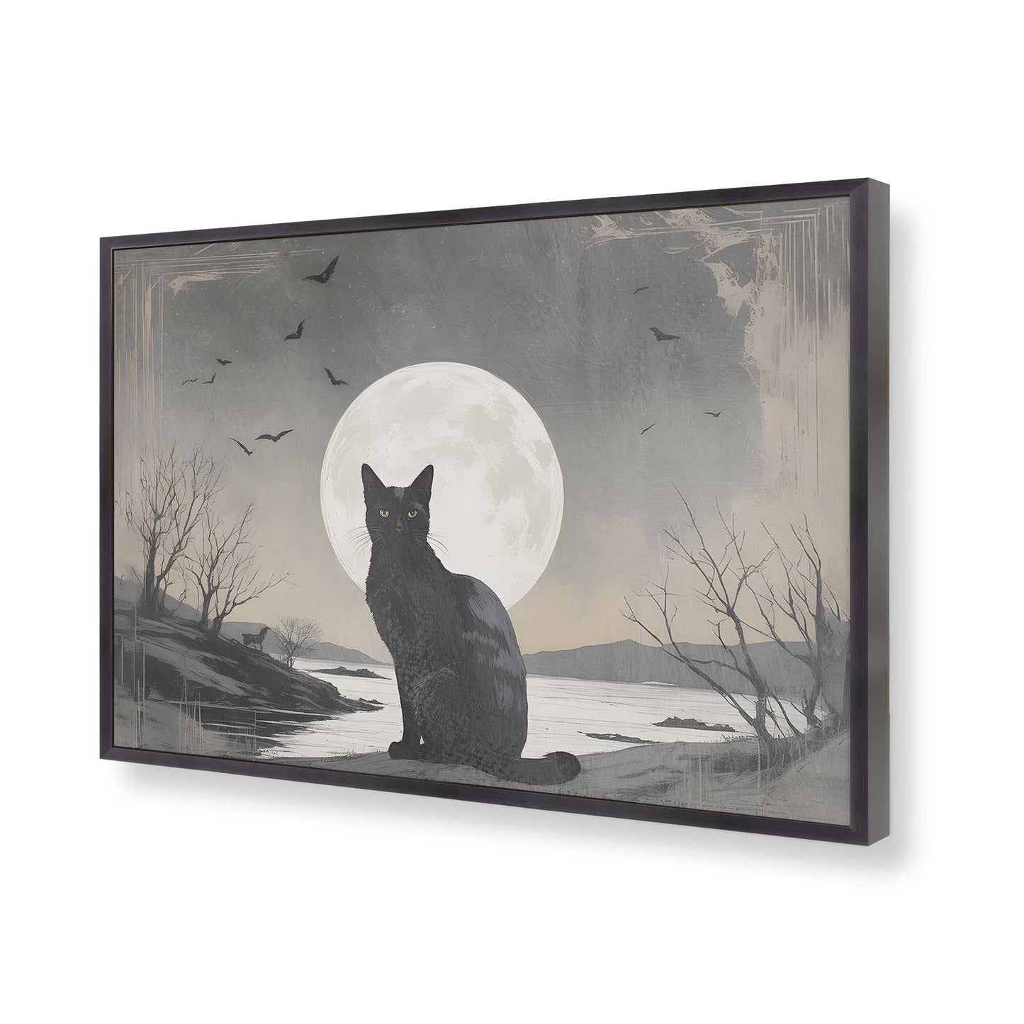 [Color:Weathered Zinc], Picture of art in a Weathered Zinc frame of the corner