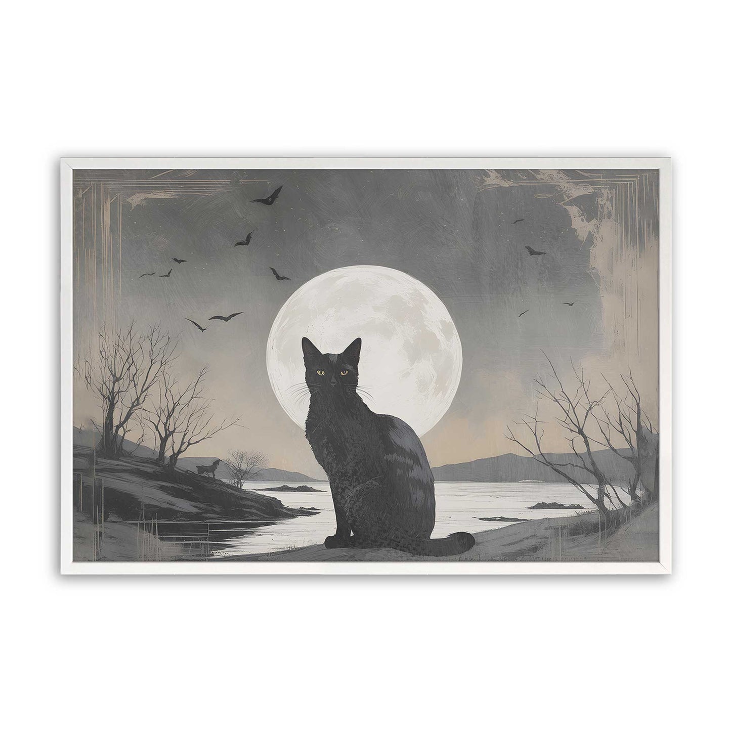 [Color:Opaque White], Picture of art in a Opaque White frame