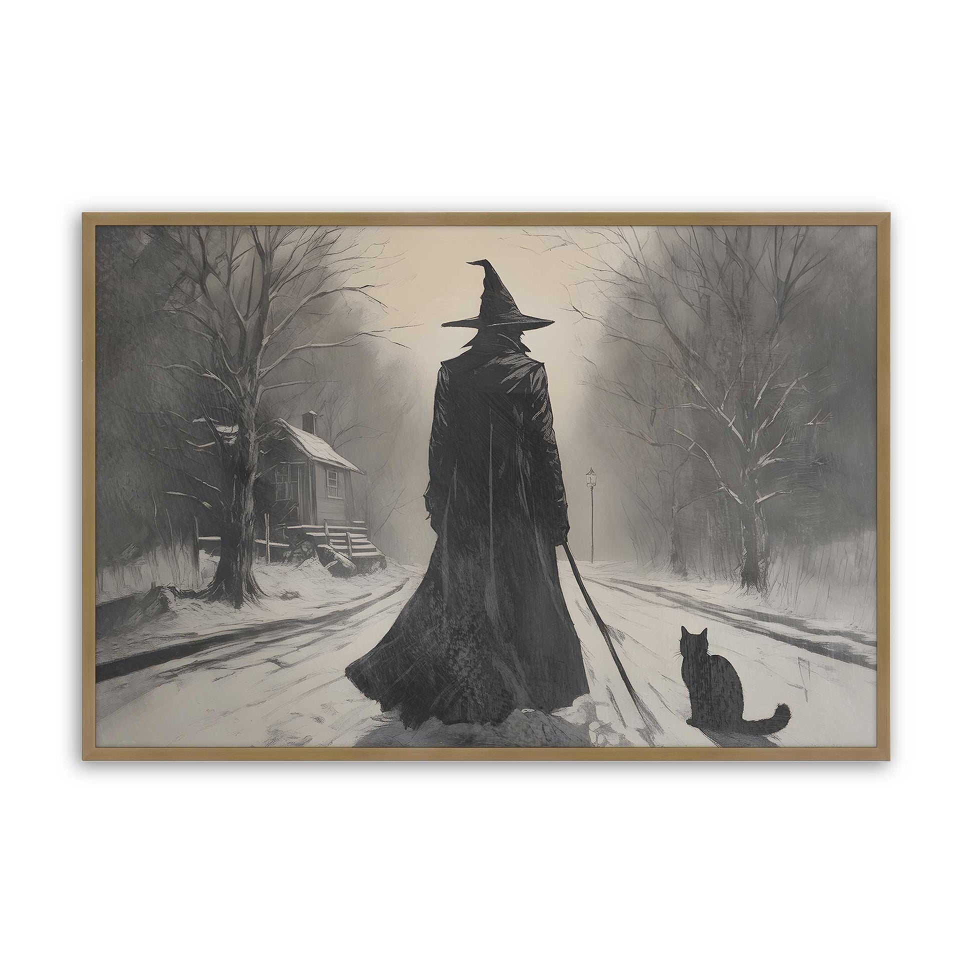 [Color:Brushed Gold], Picture of art in a Brushed Gold frame