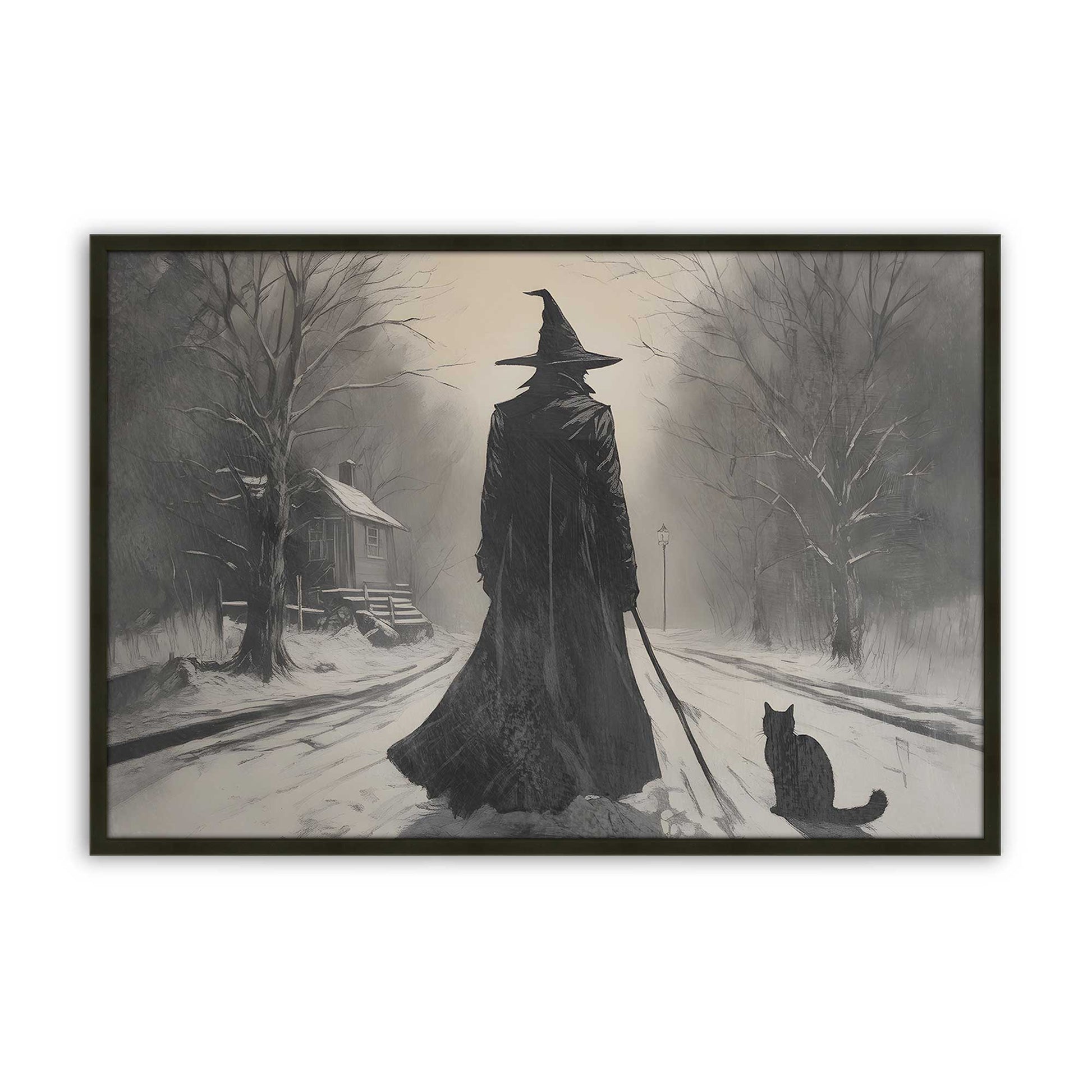 [Color:Satin Black], Picture of art in a Satin Black frame