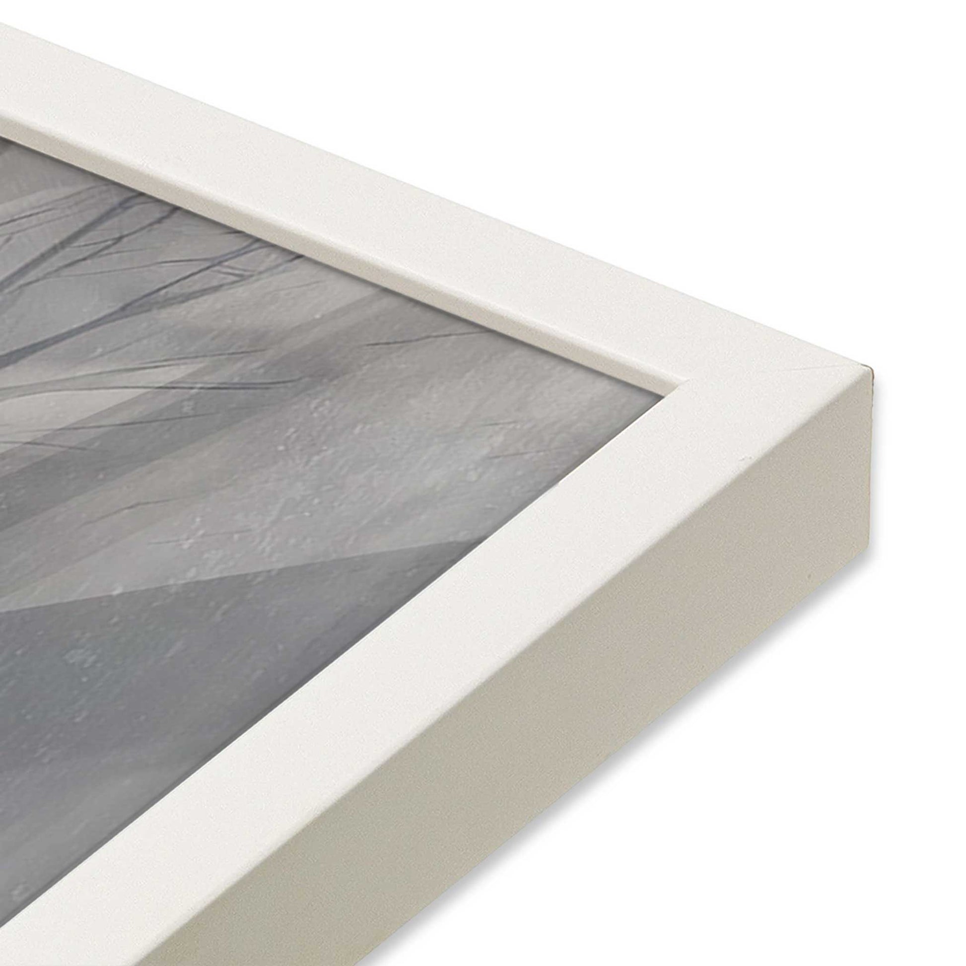 [Color:Opaque White], Picture of art in a Opaque White frame at an angle