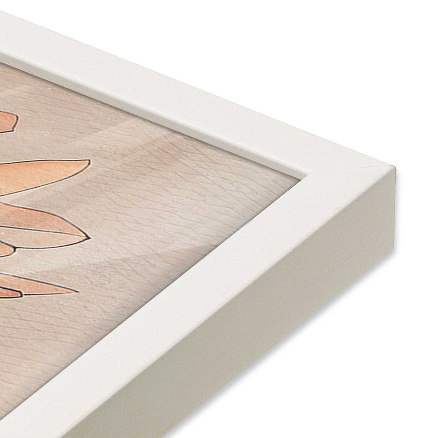 [Color:Opaque White], Picture of art in a Opaque White frame at an angle