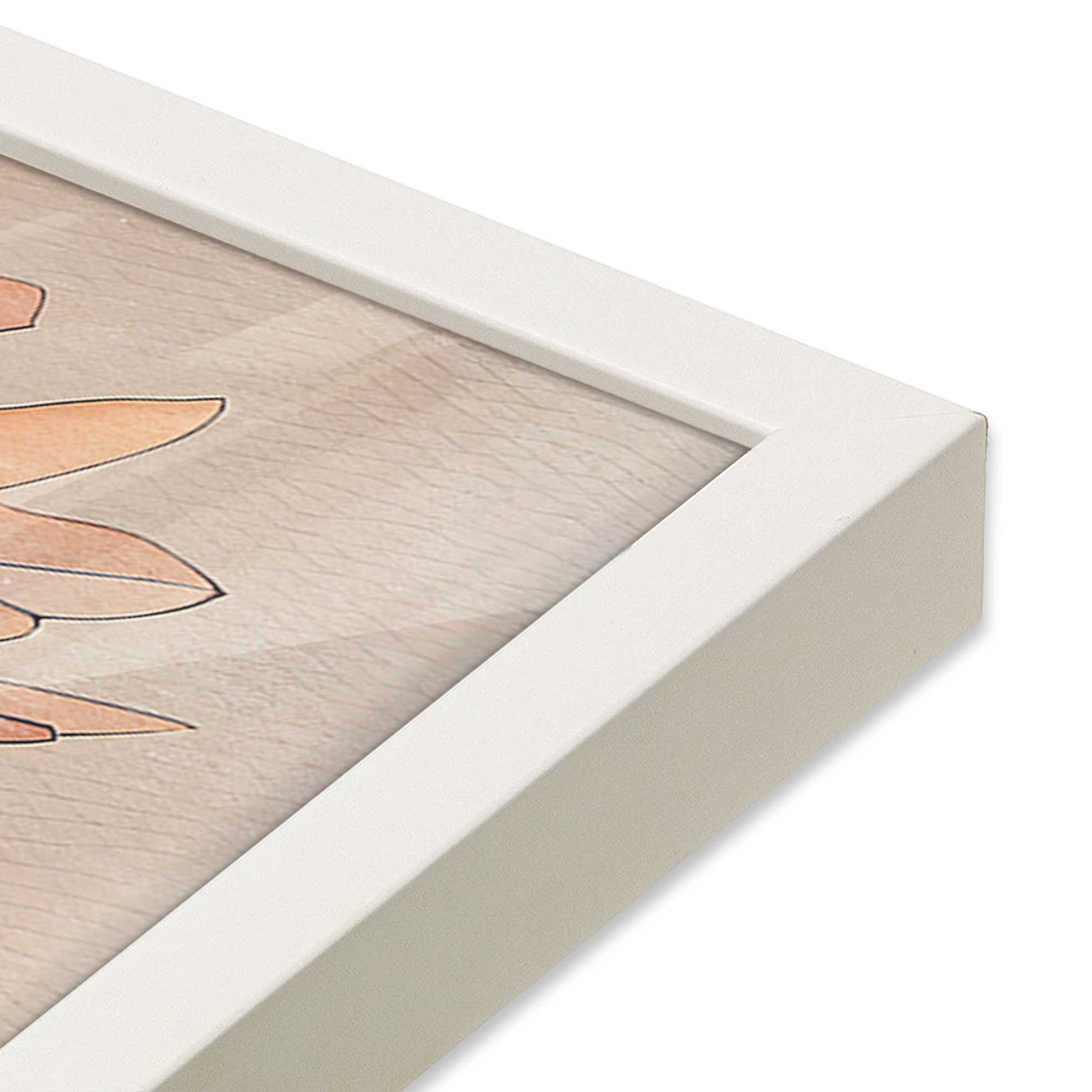 [Color:Opaque White], Picture of art in a Opaque White frame at an angle