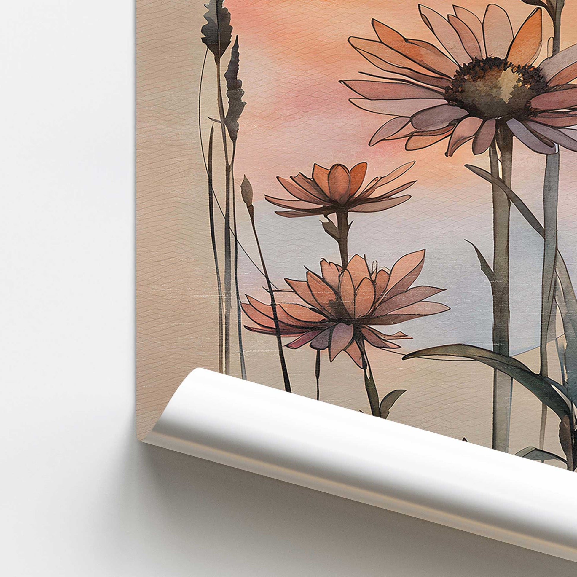 [color:Rolled Print], Picture of close up of art