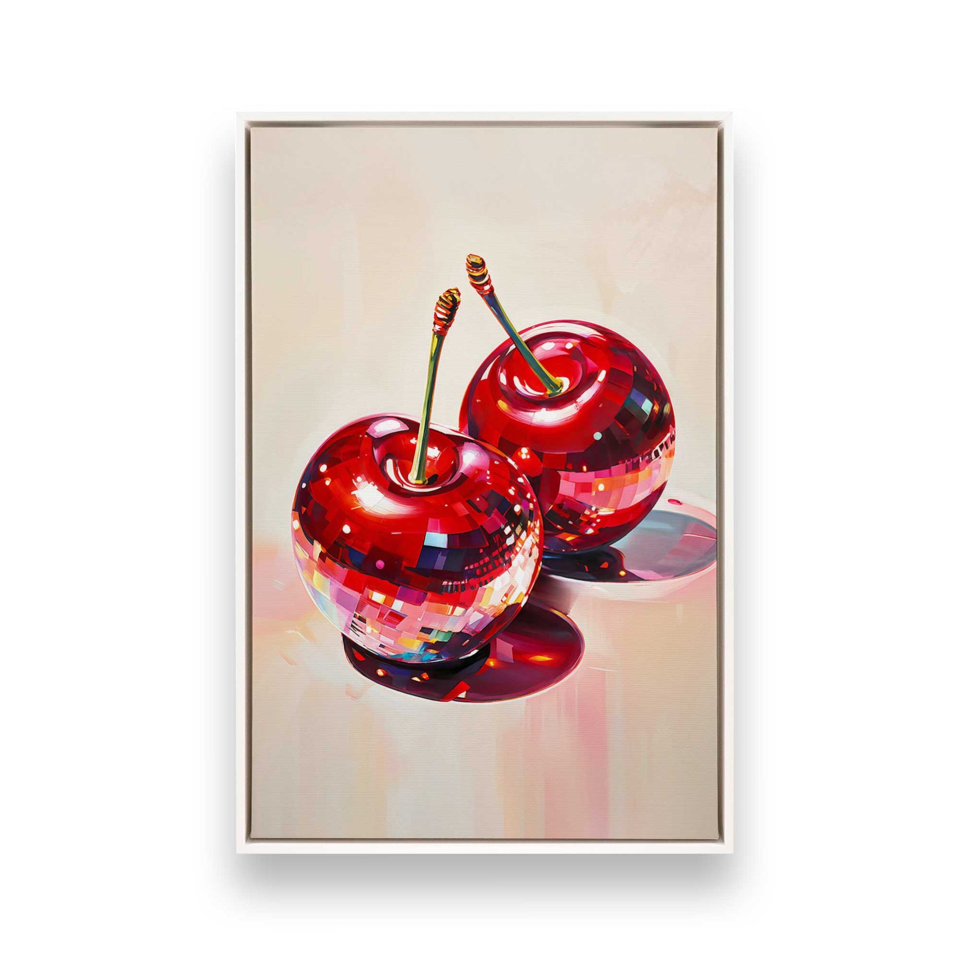 [Color:Opaque White], Picture of art in a White frame