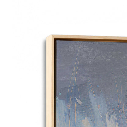 [Color:American Maple], Picture of art in a American Maple frame at an angle