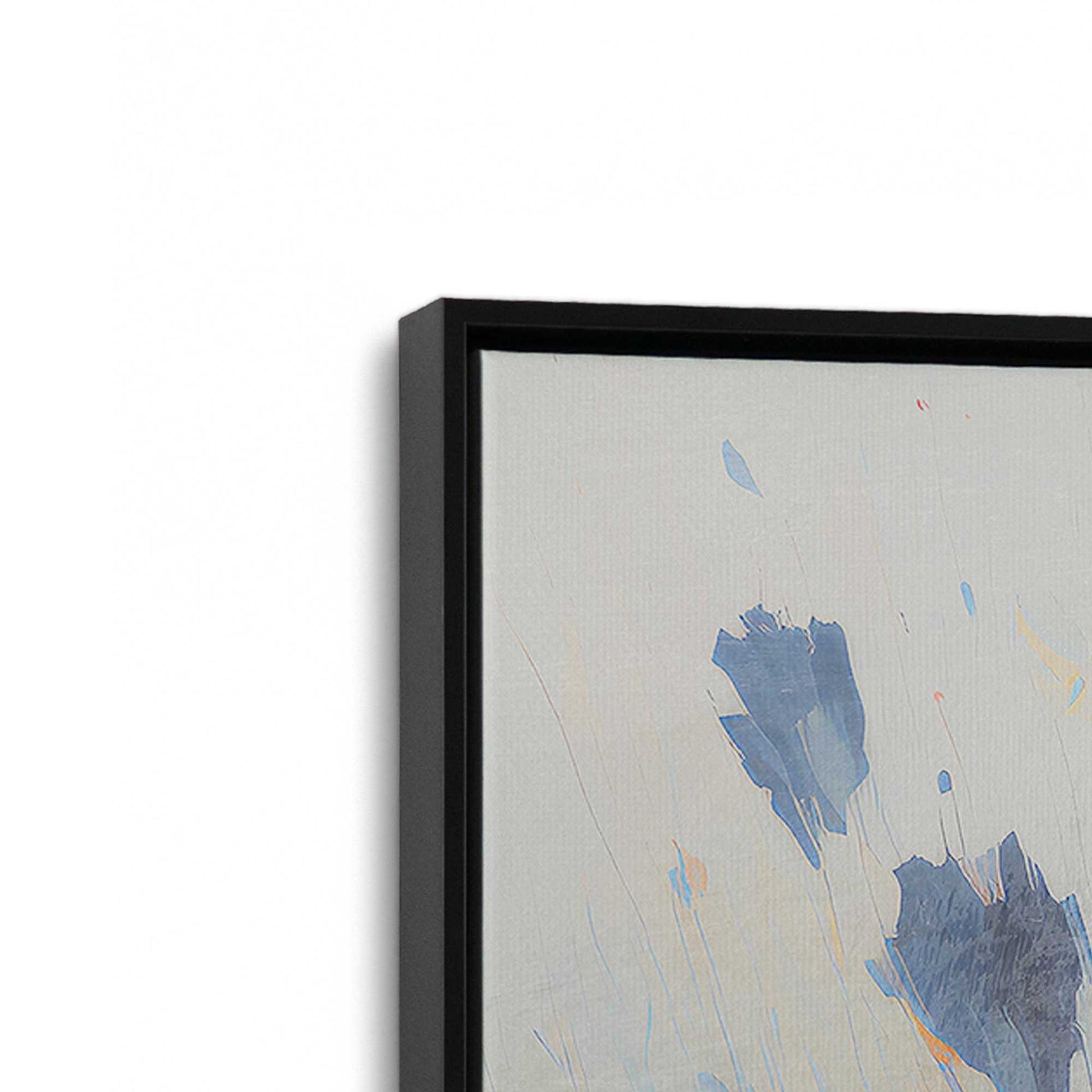[Color:Satin Black], Picture of art in a Satin Black frame at an angle