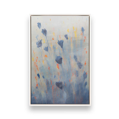 Blue Blooms Rising, Set of 3 Canvas Prints