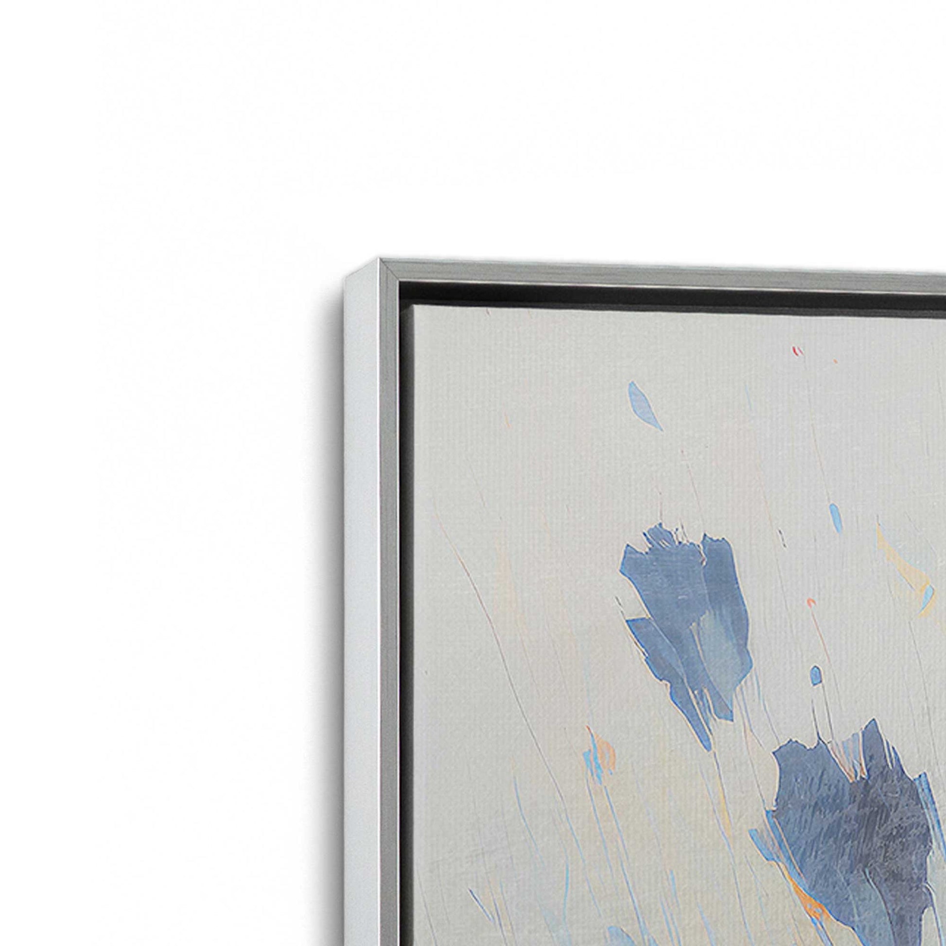 [Color:Polished Chrome], Picture of art in a Polished Chrome frame at an angle