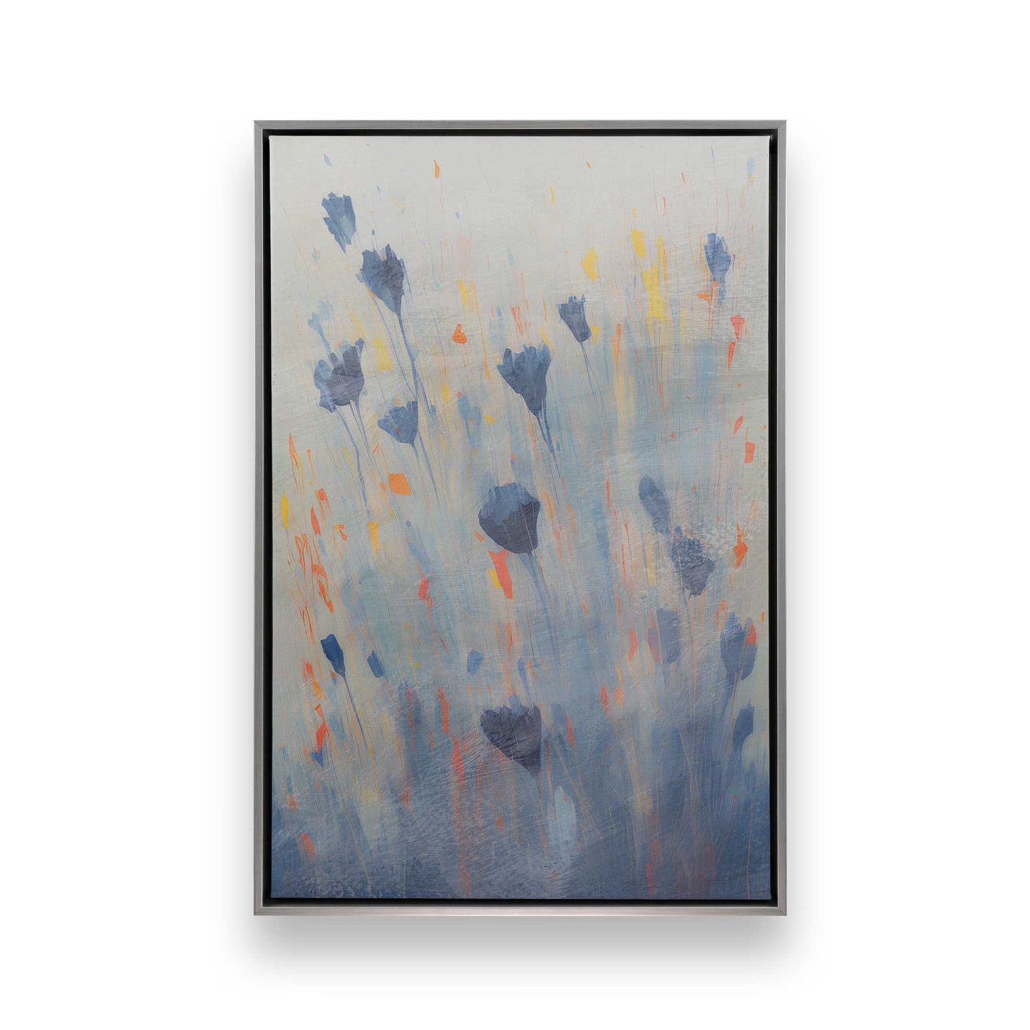 Blue Blooms Rising, Set of 3 Canvas Prints