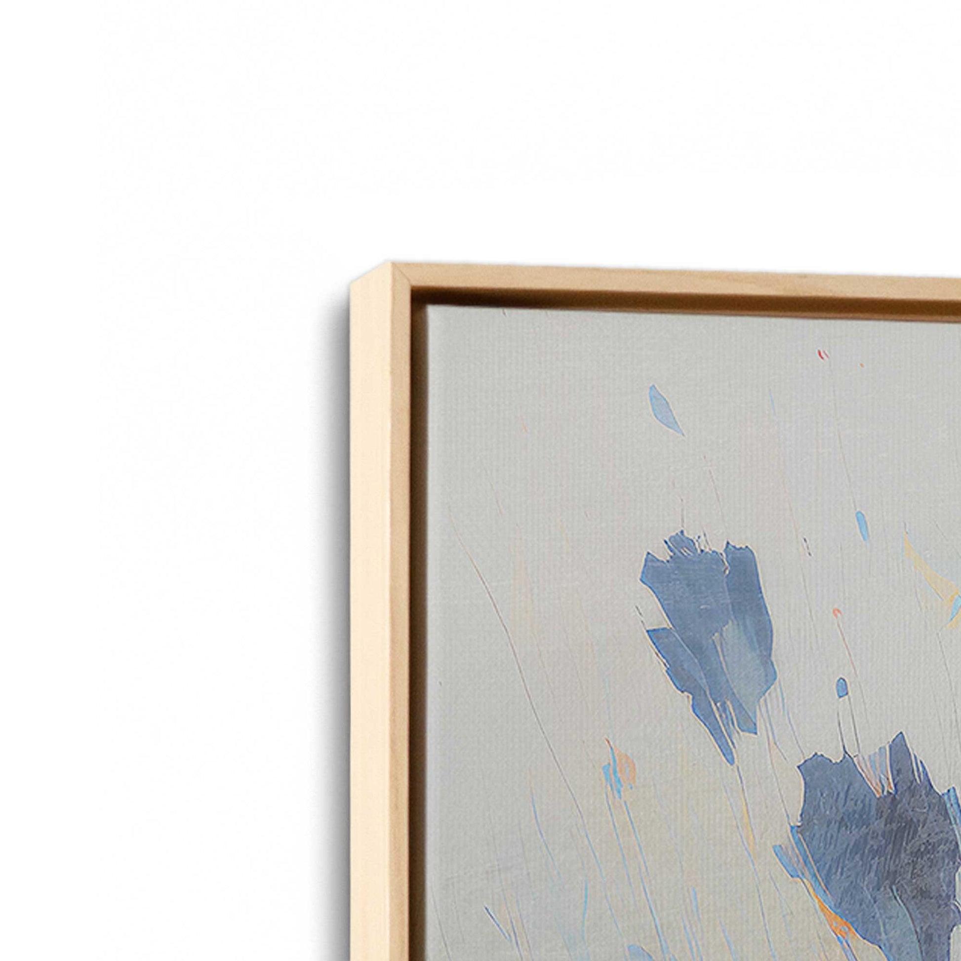 [Color:American Maple], Picture of art in a American Maple frame at an angle