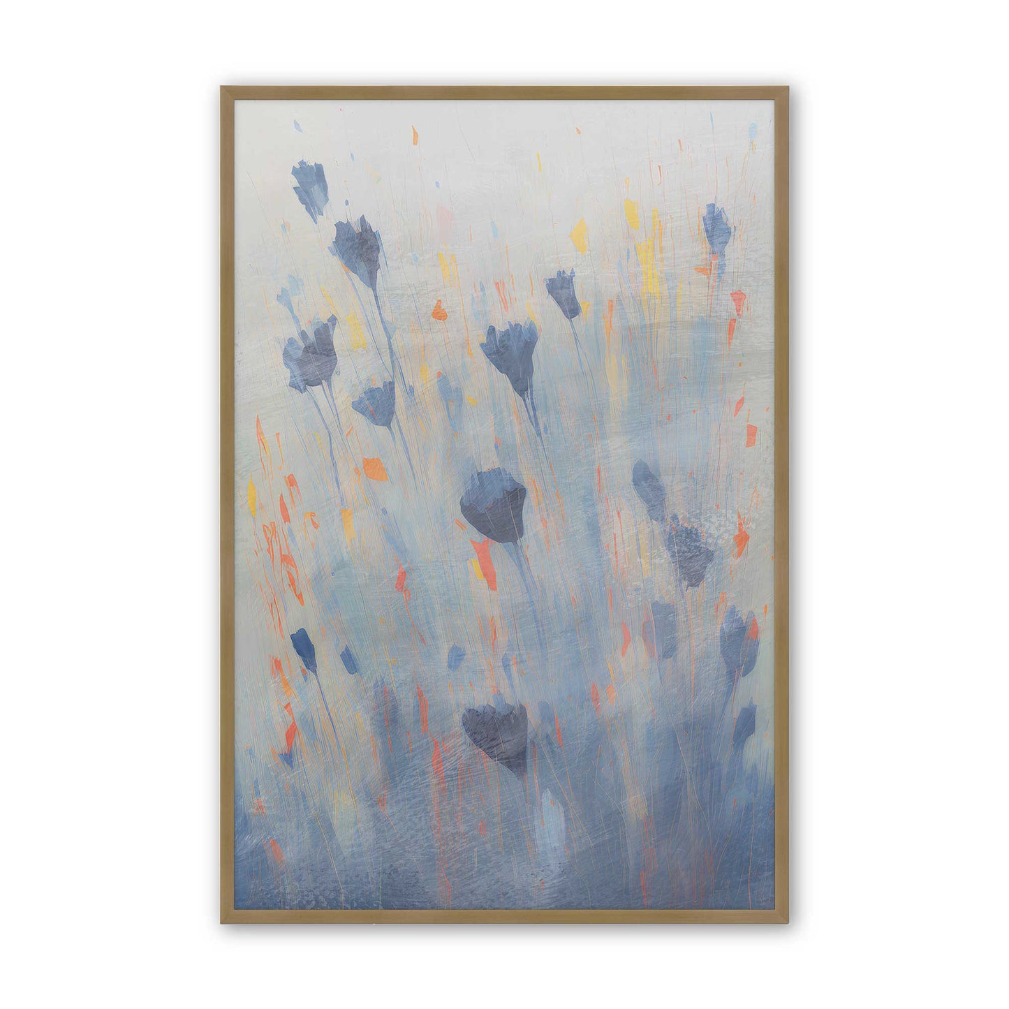 Blue Blooms Rising Set of 3 Art Prints