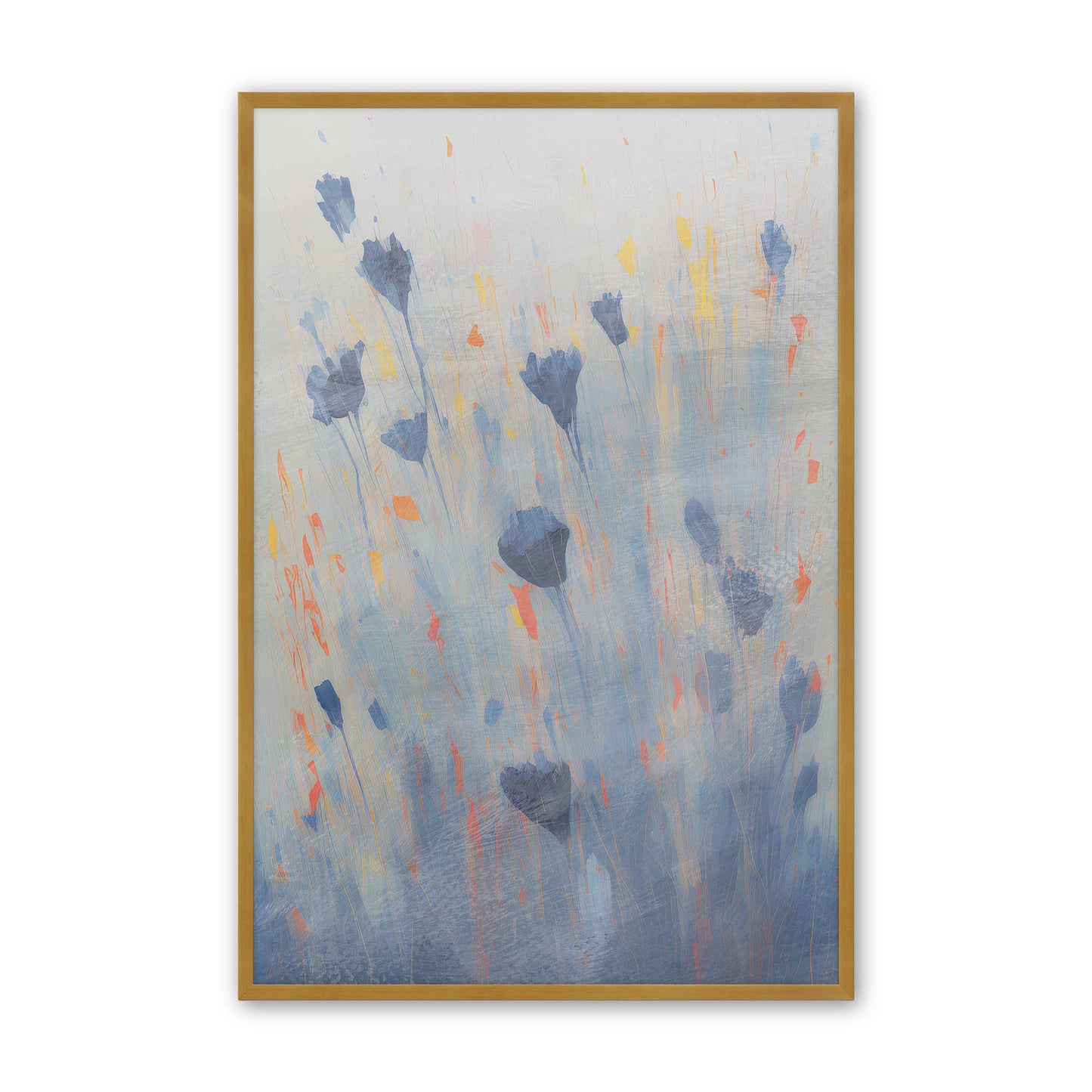 Blue Blooms Rising Set of 3 Art Prints