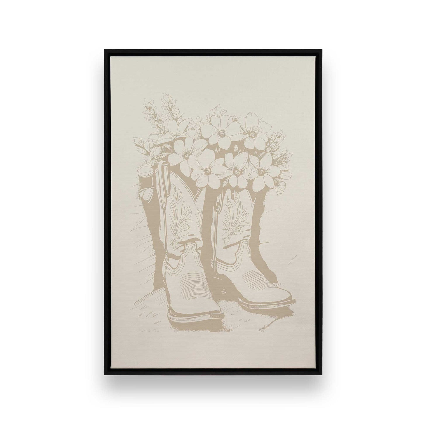 Tan Cowboy Trio, Set of 3 Canvas Prints