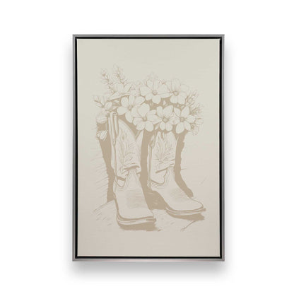 Tan Cowboy Trio, Set of 3 Canvas Prints