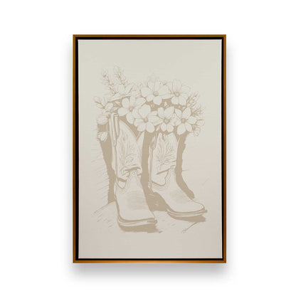Tan Cowboy Trio, Set of 3 Canvas Prints